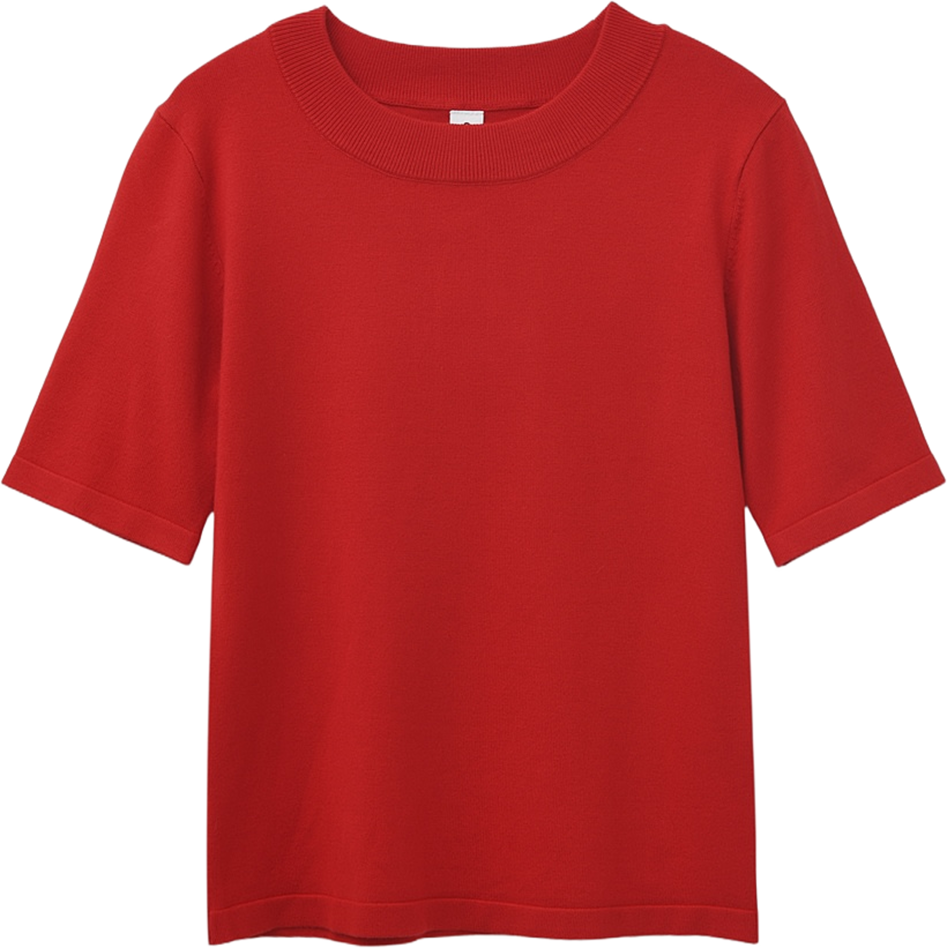 Kortärmad jumper KARIN, från Å WOMAN, i färgen Red. Klicka för att öppna bilden i stort format