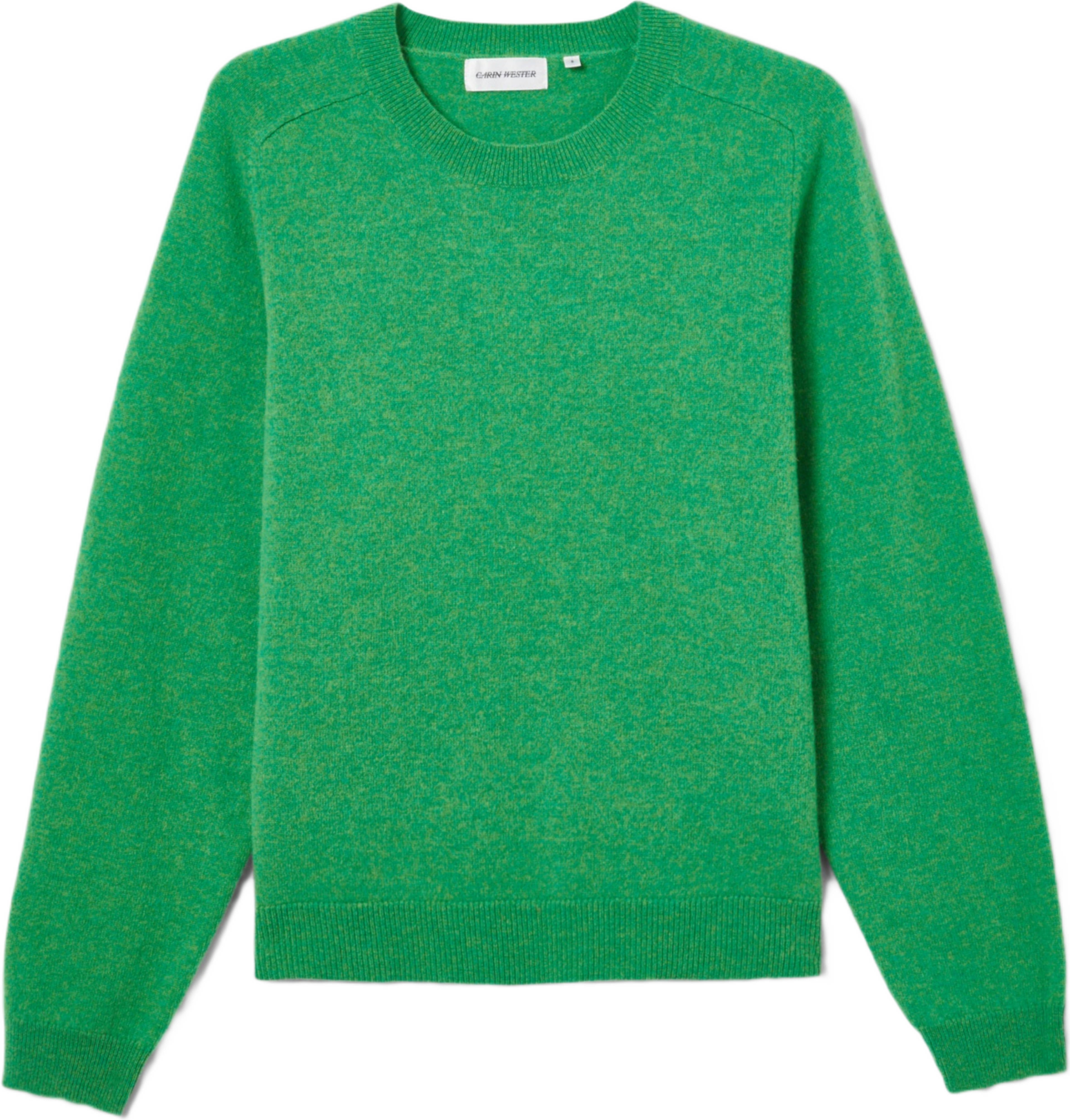 Stickad ulltröja EBBA, från Carin Wester, i färgen Bright Green. Klicka för att öppna bilden i stort format
