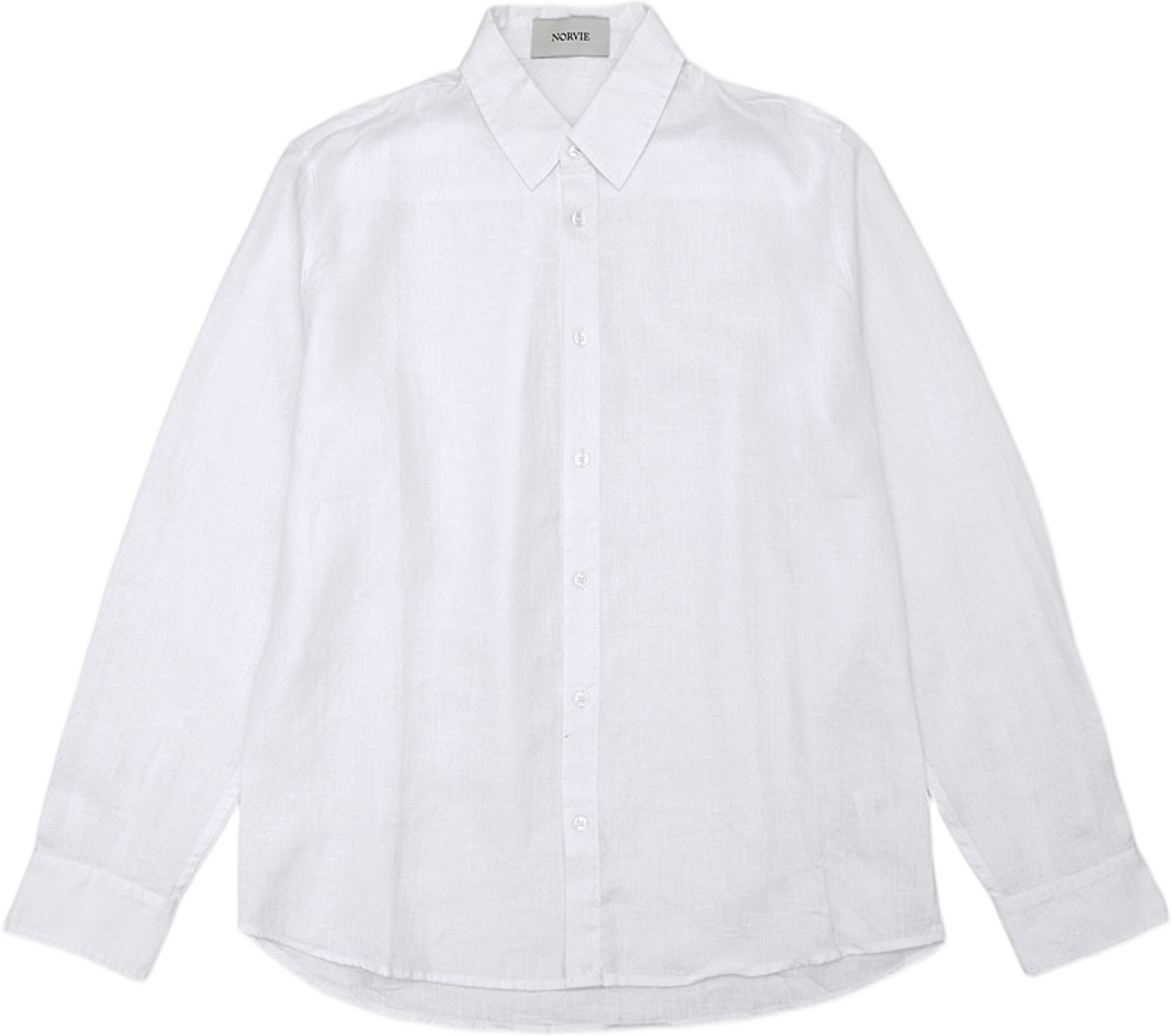 Linneskjorta KARL, från NORVIE, i färgen White. Klicka för att öppna bilden i stort format