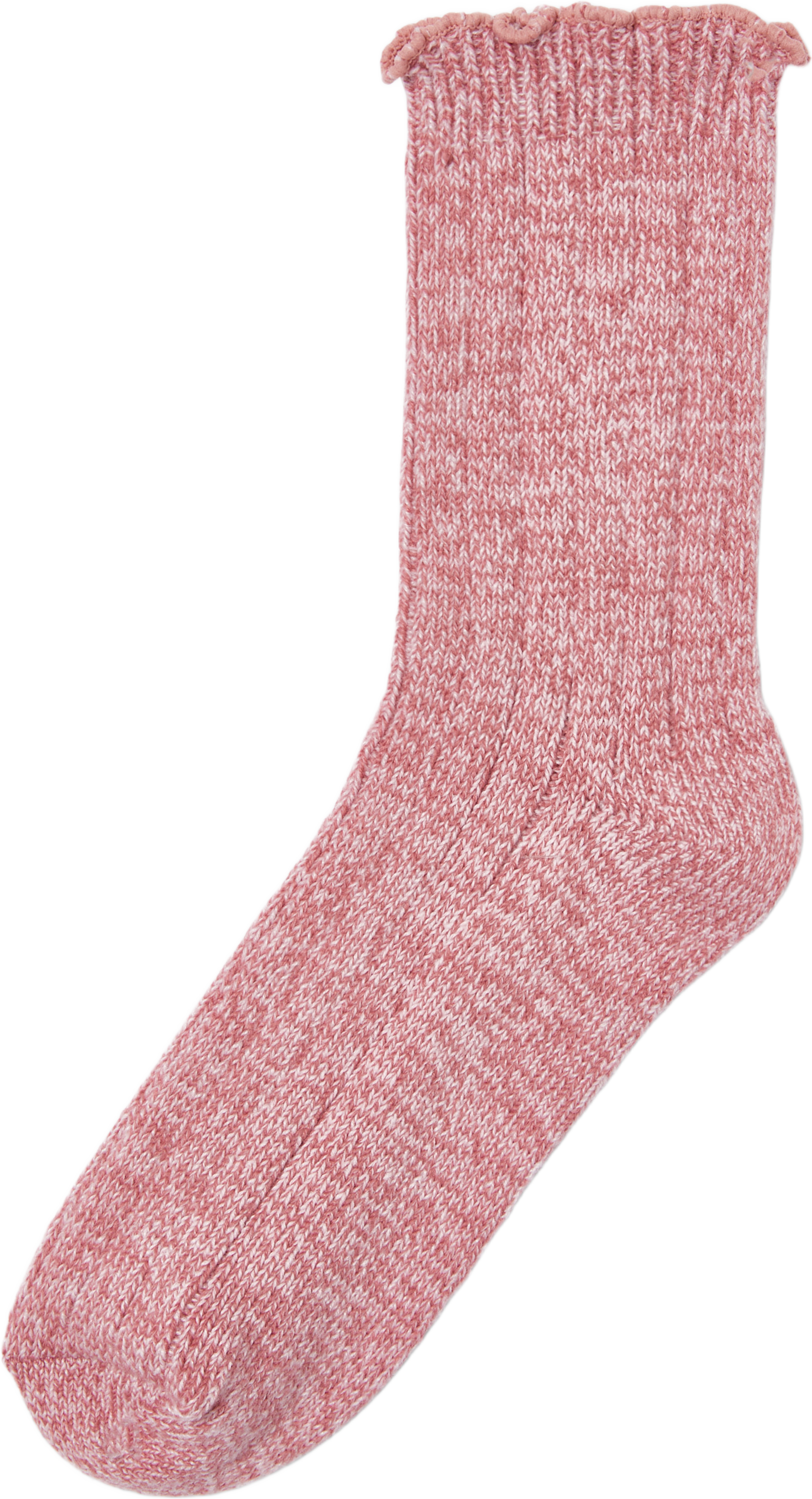 Raggsockor med vågig kant, från Å WOMAN, i färgen Pink. Klicka för att öppna bilden i stort format