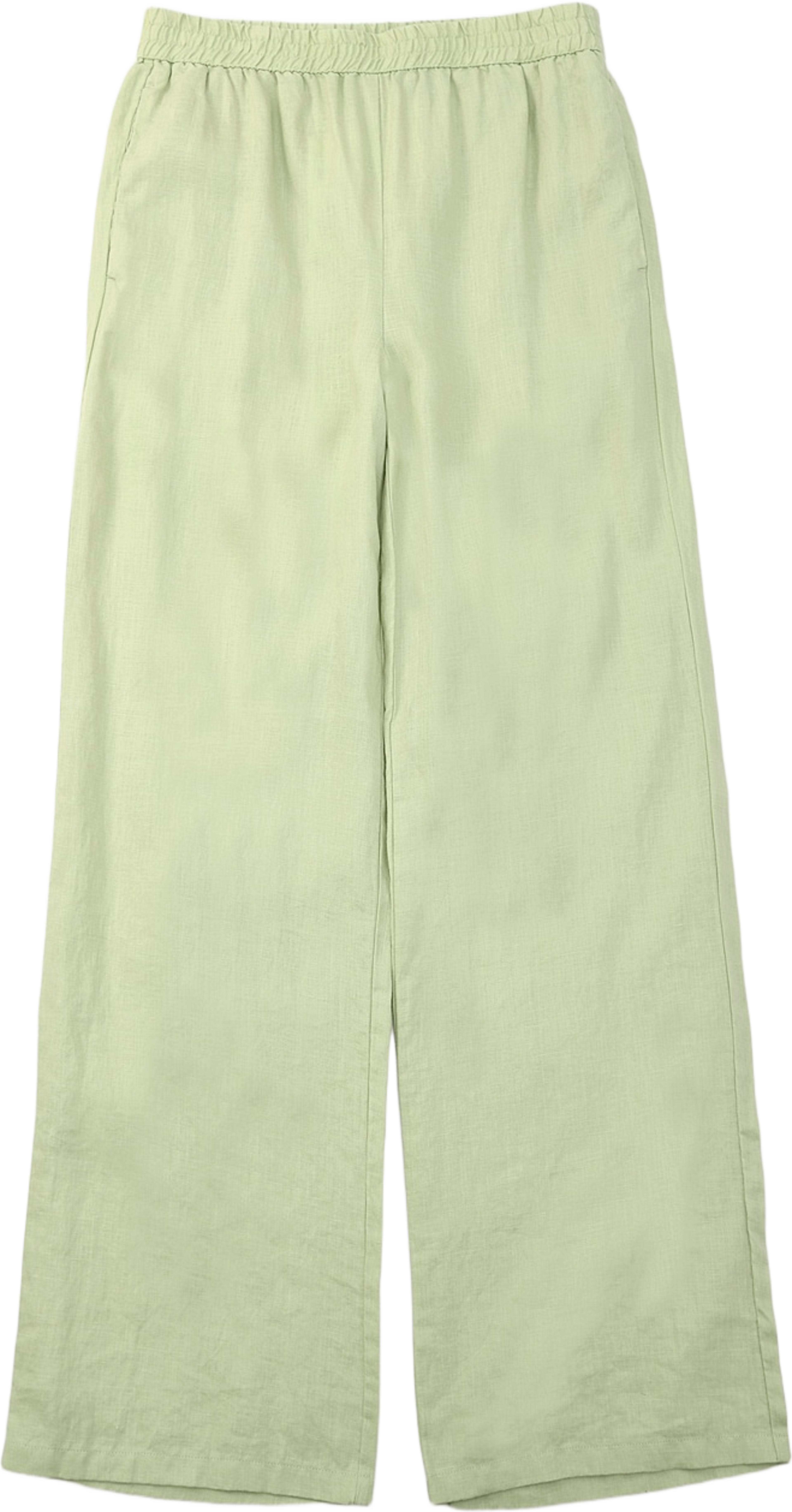 Linnebyxor DAPHNE, från Wera, i färgen Light Green. Klicka för att öppna bilden i stort format