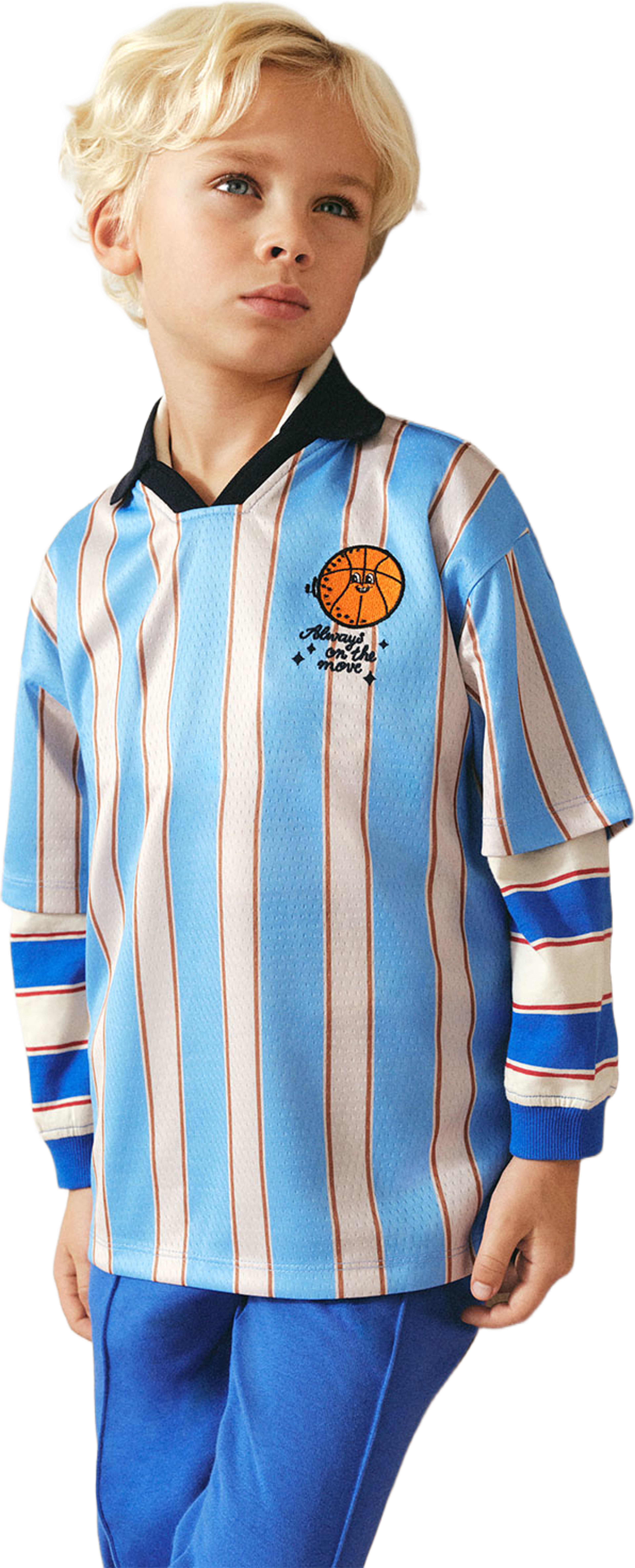 Fotbollströja SCOTT, från RIKIKI, i färgen Blue Stripe. Klicka för att öppna bilden i stort format