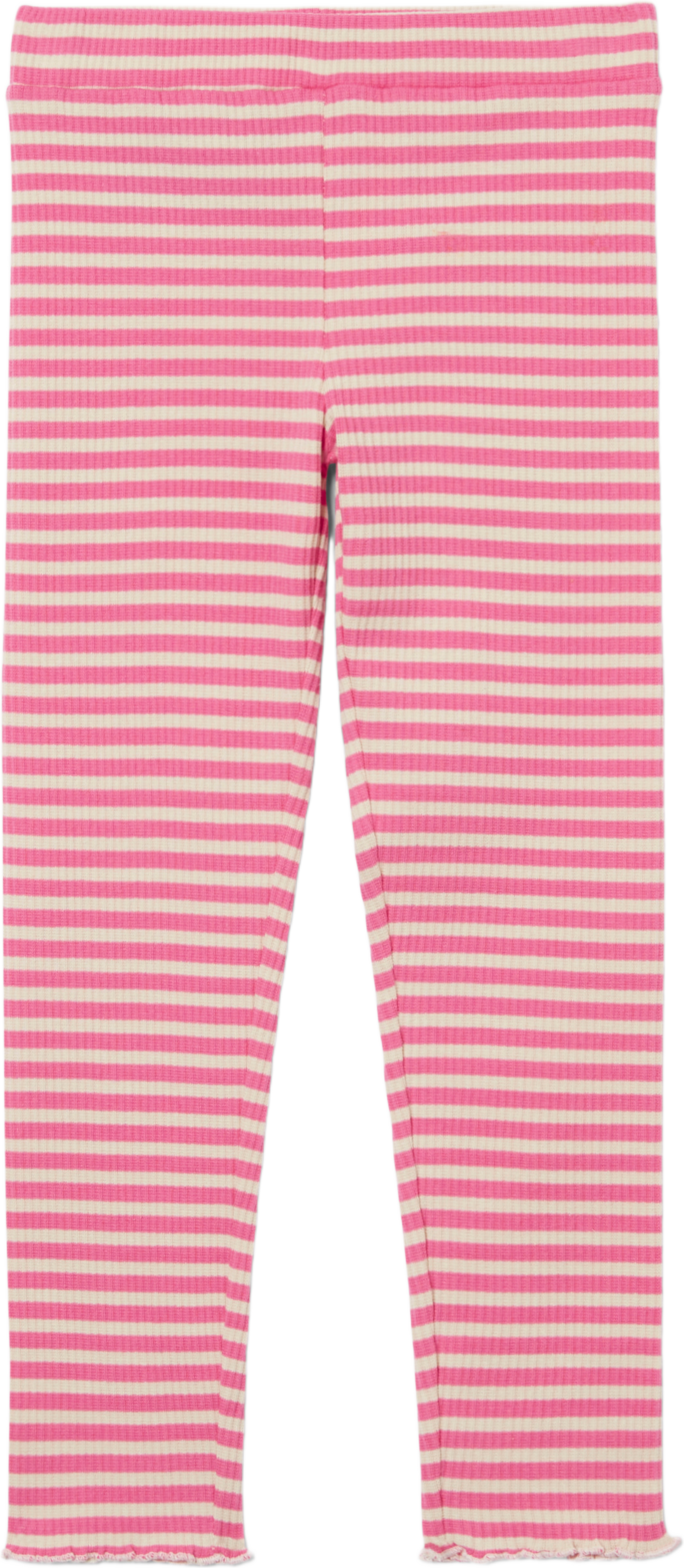 Ribbstickade leggings LOLLO, från RIKIKI, i färgen Pink Stripe. Klicka för att öppna bilden i stort format