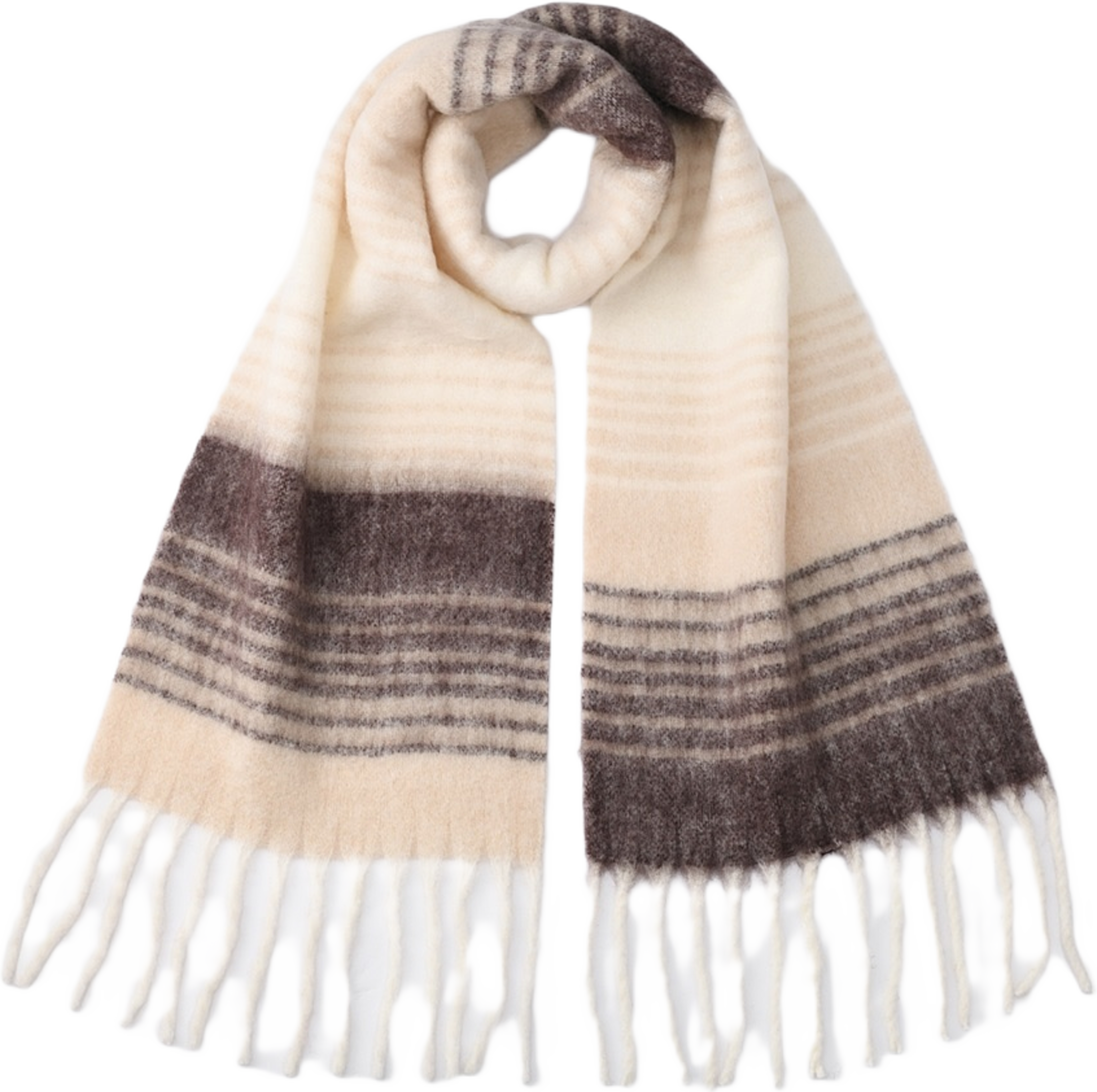 Halsduk CAROLINA, från Wera, i färgen Beige Stripe. Klicka för att öppna bilden i stort format
