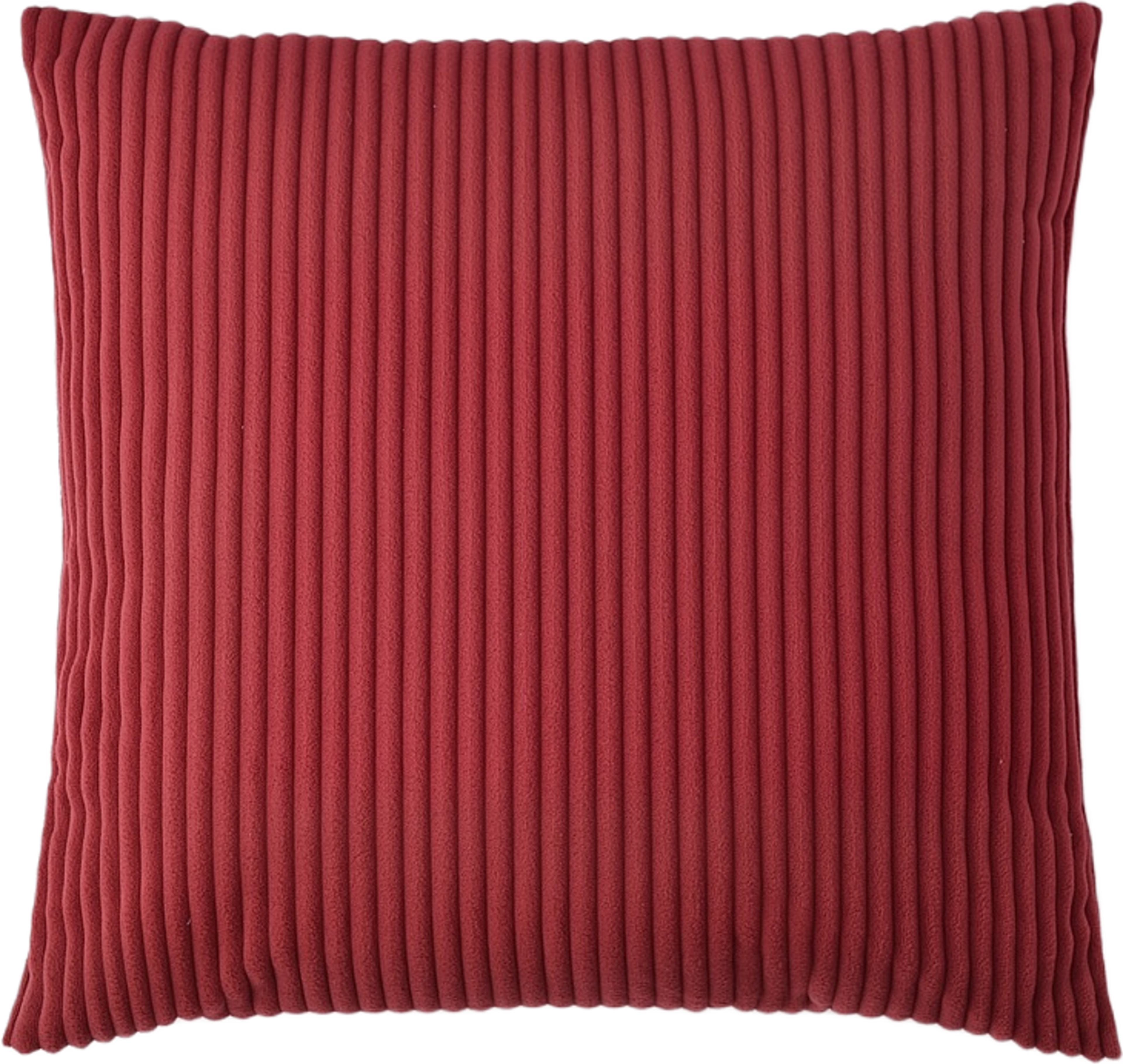 Ribbad kudde SOFTA 45x45 cm, från Åhléns Home, i färgen Burgundy 2. Klicka för att öppna bilden i stort format