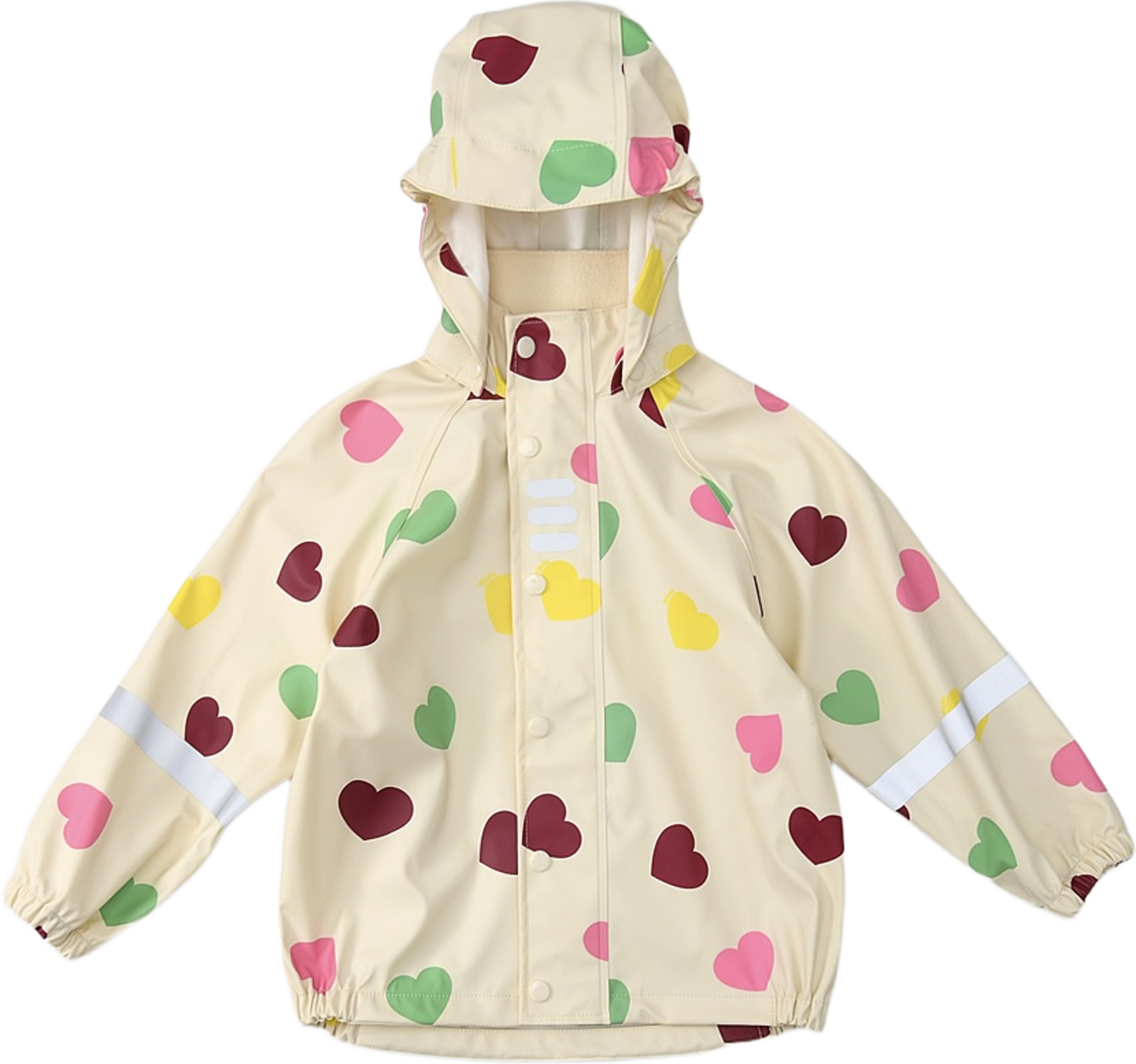 Regnjacka CHIA, från RIKIKI, i färgen Love. Klicka för att öppna bilden i stort format