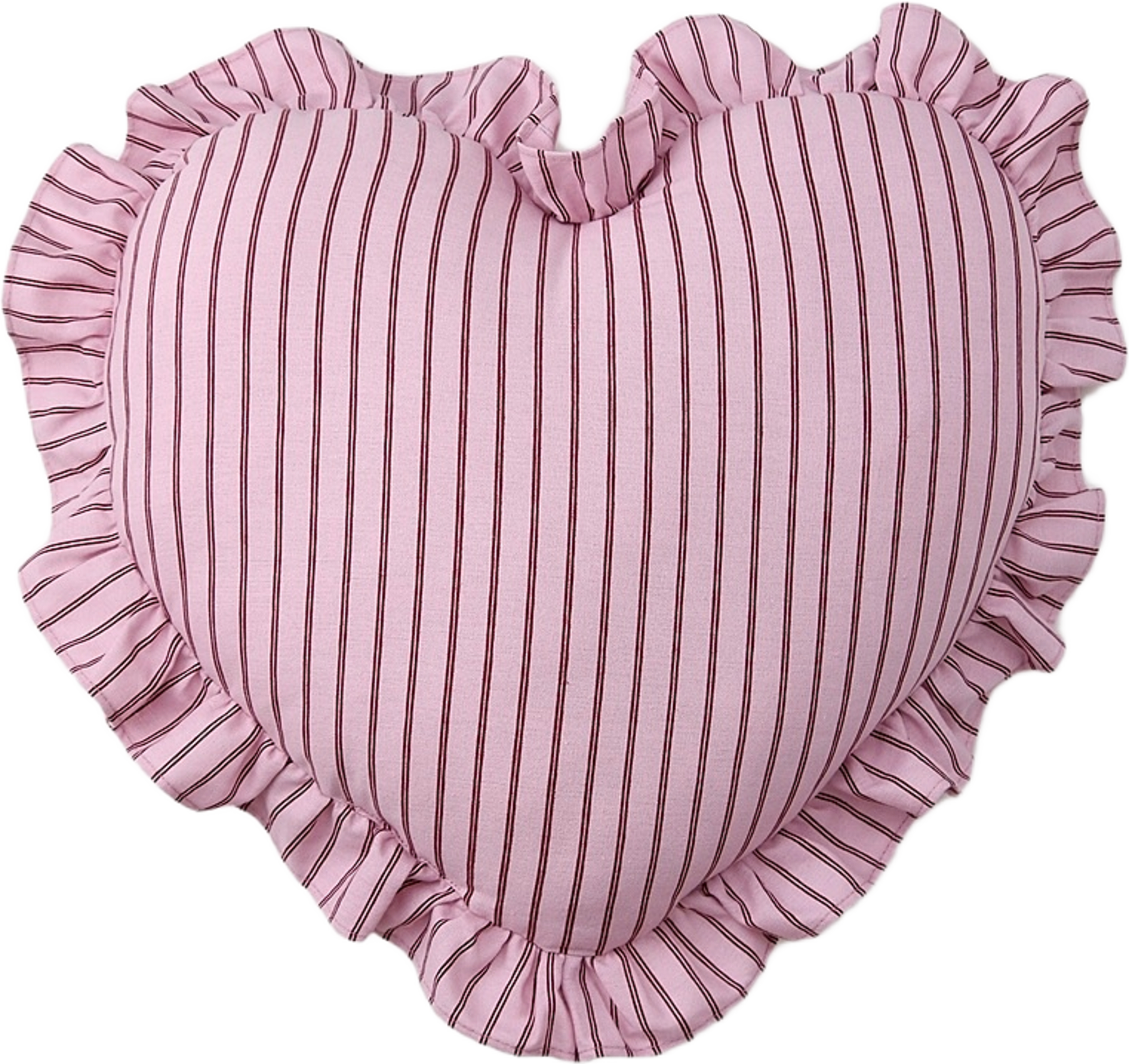 Kudde hjärta VALENTINE FRILL 40 cm, från Åhléns Home, i färgen Pink. Klicka för att öppna bilden i stort format