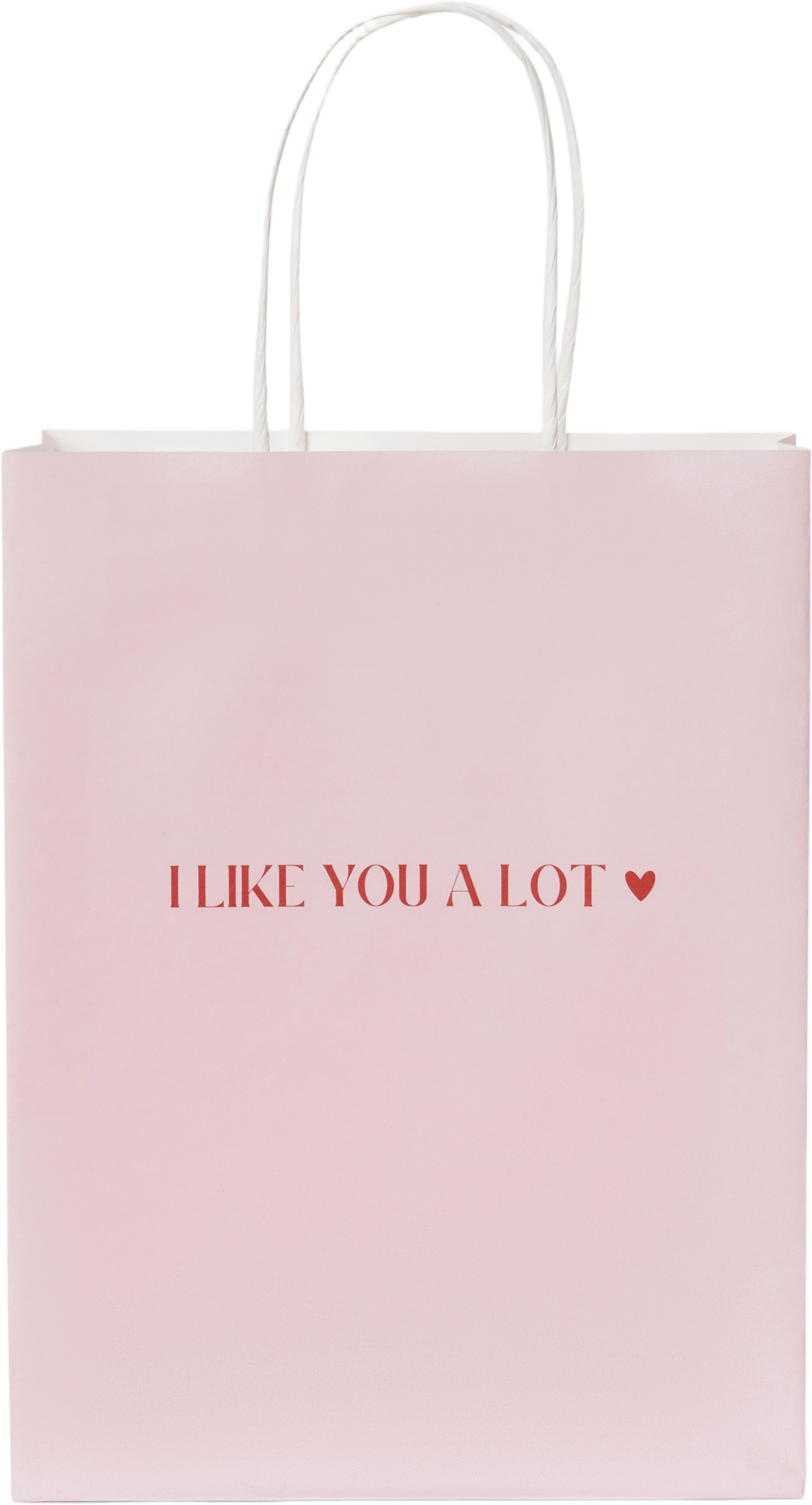 Presentpåse VALENTINES 17,5x23,5 cm, från Åhléns Home, i färgen Pink. Klicka för att öppna bilden i stort format