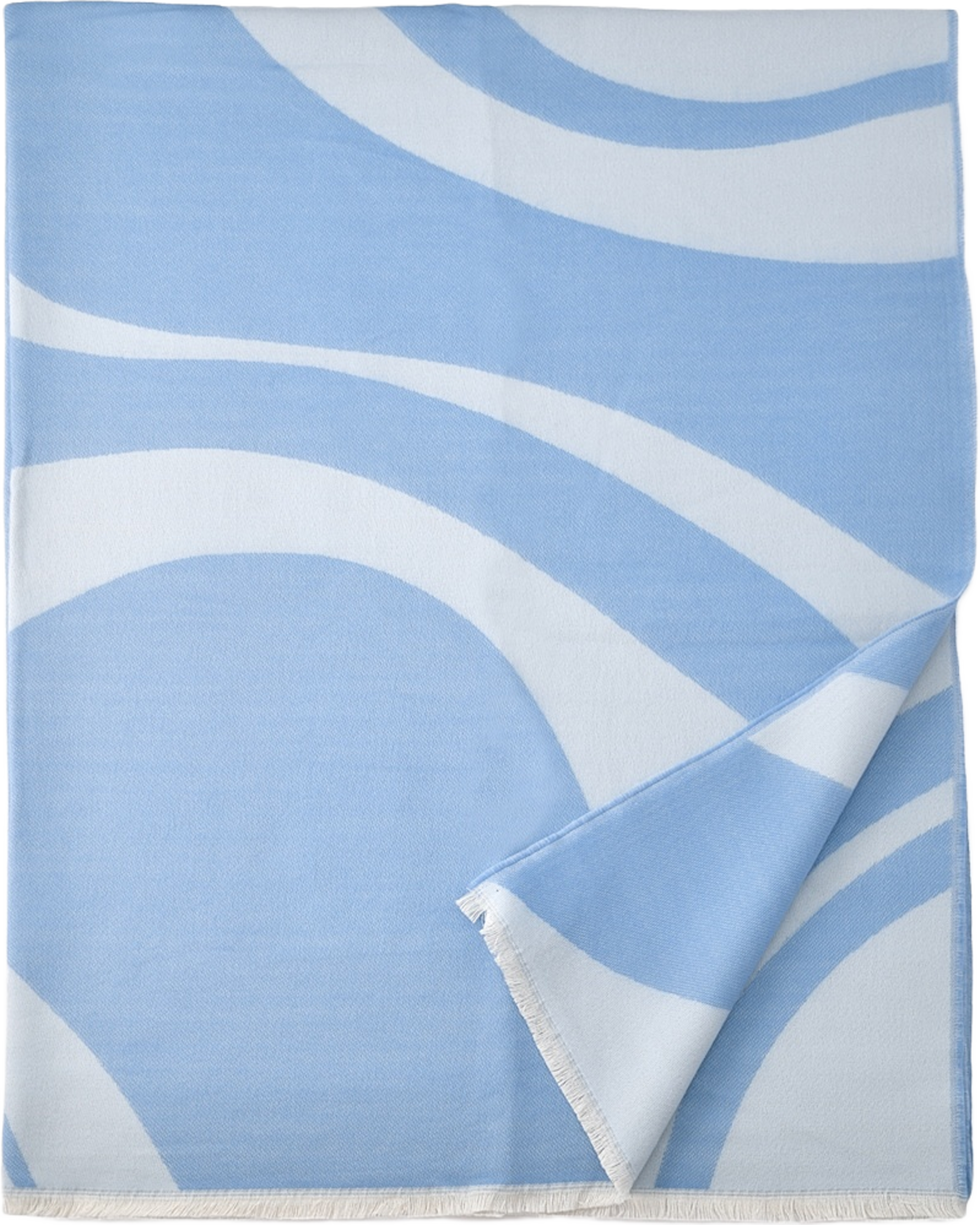 Jacquardvävd pläd LOVIS 130x170 cm, från Åhléns Home, i färgen Multi Blue. Klicka för att öppna bilden i stort format