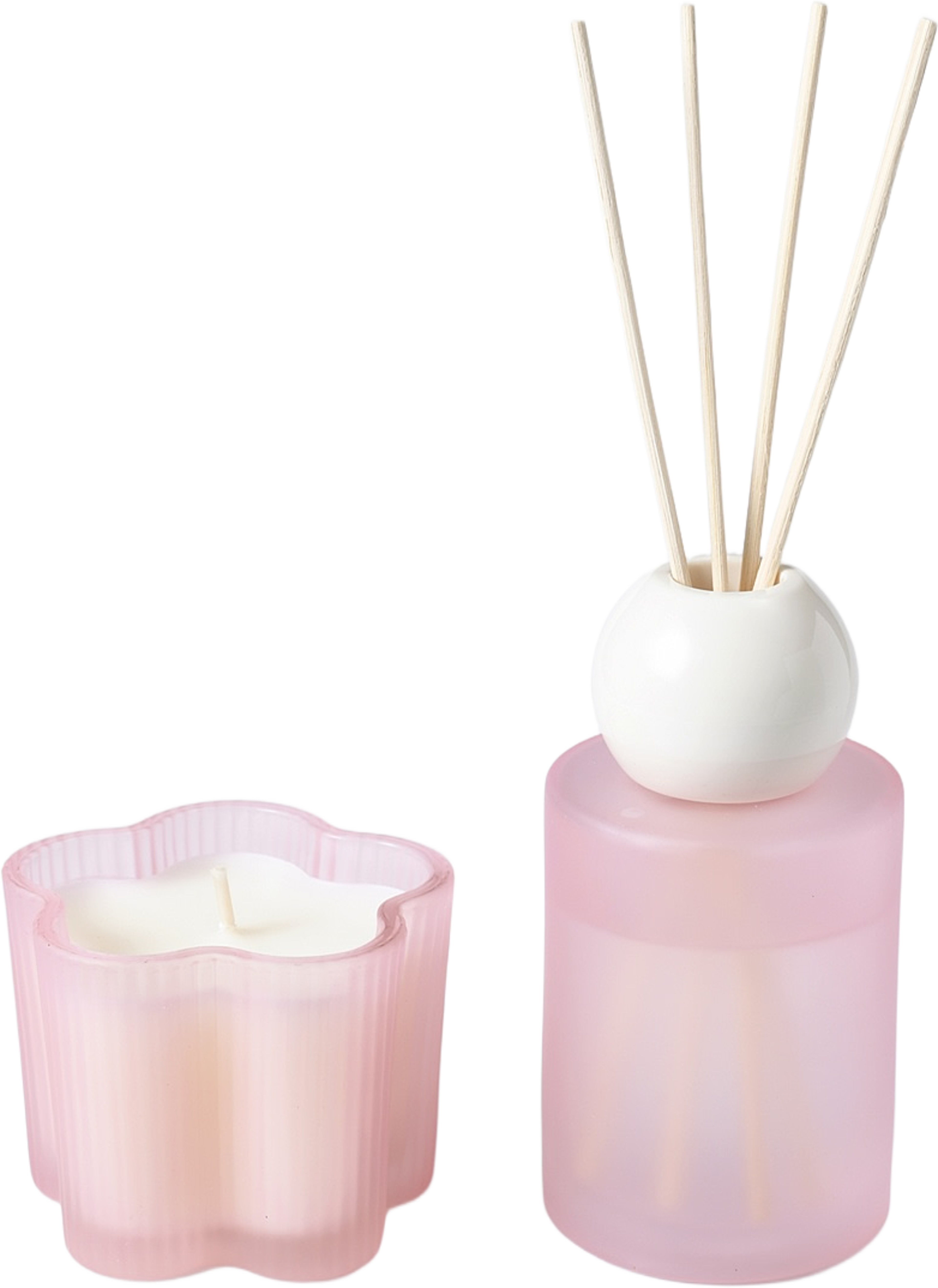 Gåvoset doftljus och doftspridare FLOWER, från Åhléns Home, i färgen Pink. Klicka för att öppna bilden i stort format