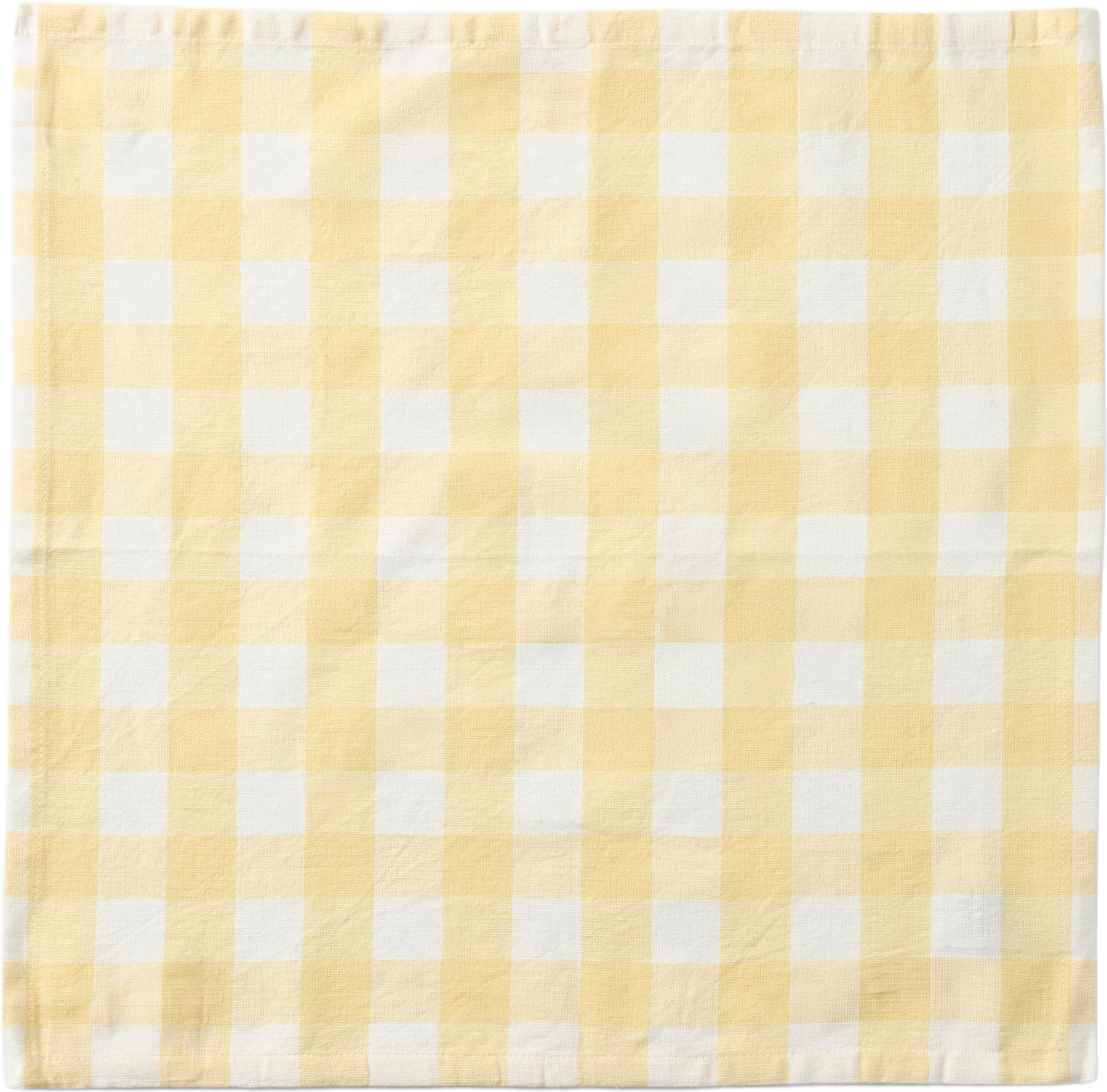 Bomullsservetter GINGHAM, 2-pack, från Åhléns Home, i färgen Lt Yellow. Klicka för att öppna bilden i stort format