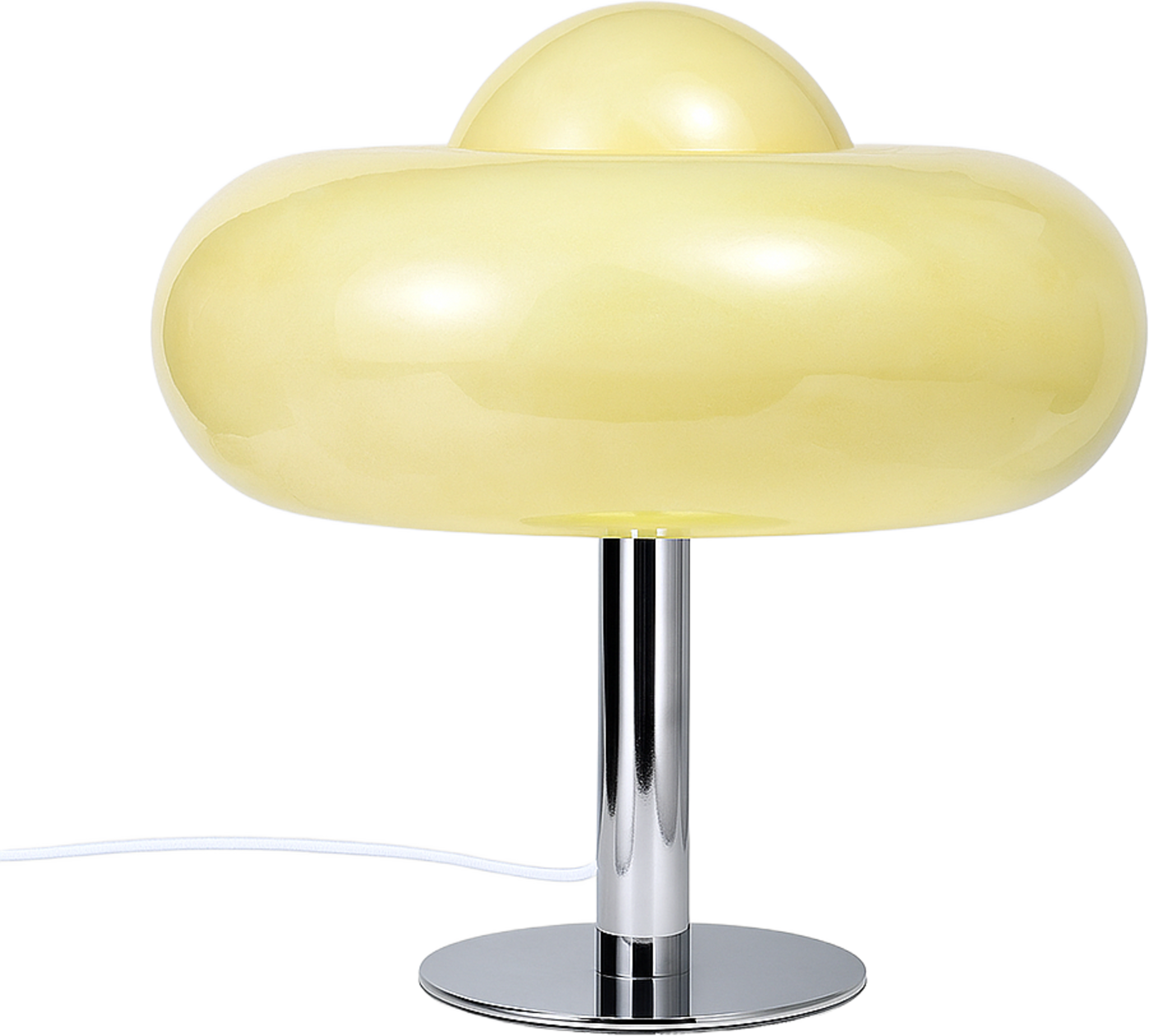 Bordslampa i glas BUBBLES, från MANO ATELIER, i färgen Lt Yellow. Klicka för att öppna bilden i stort format