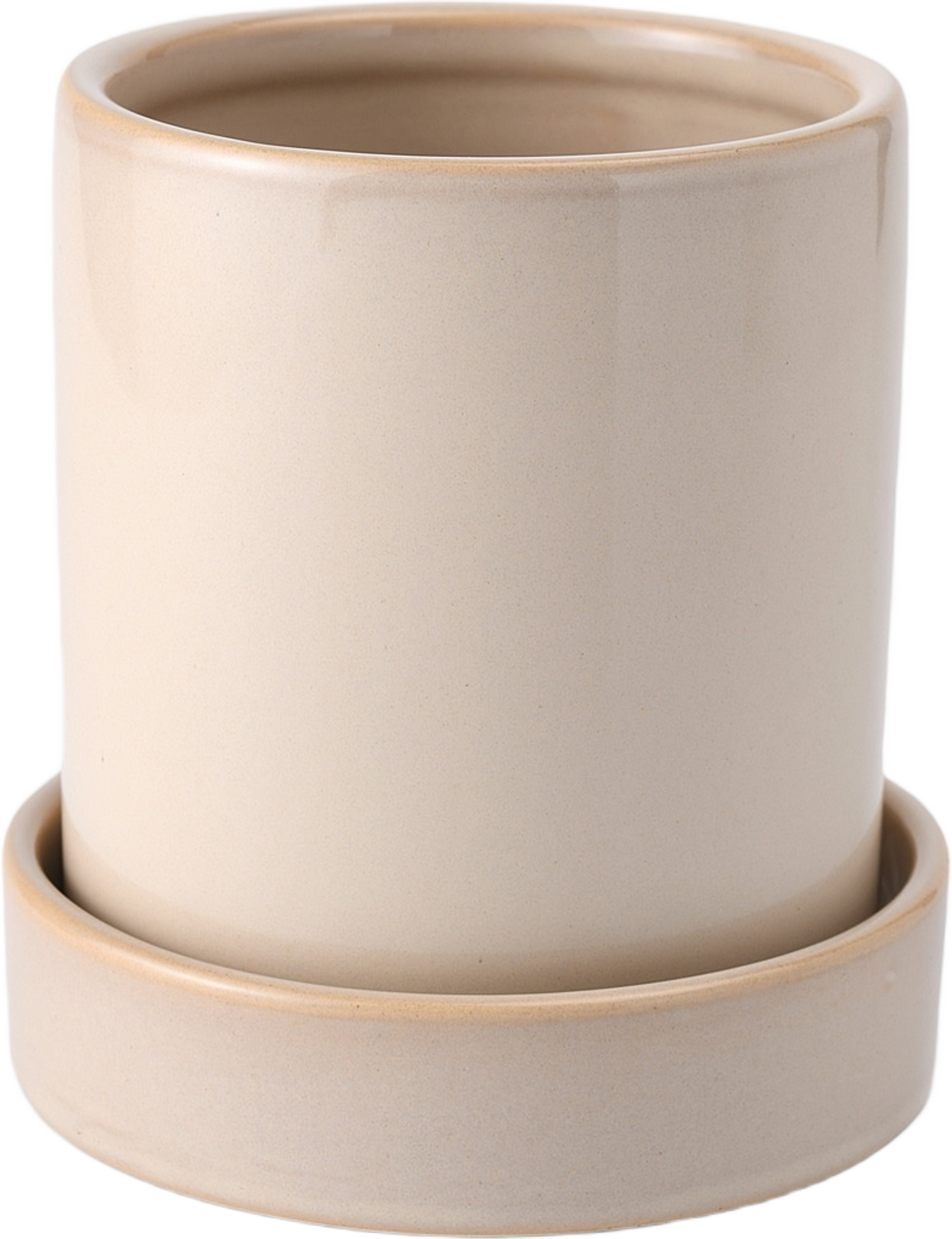 Örtkruka med fat, från Åhléns Home, i färgen Beige. Klicka för att öppna bilden i stort format