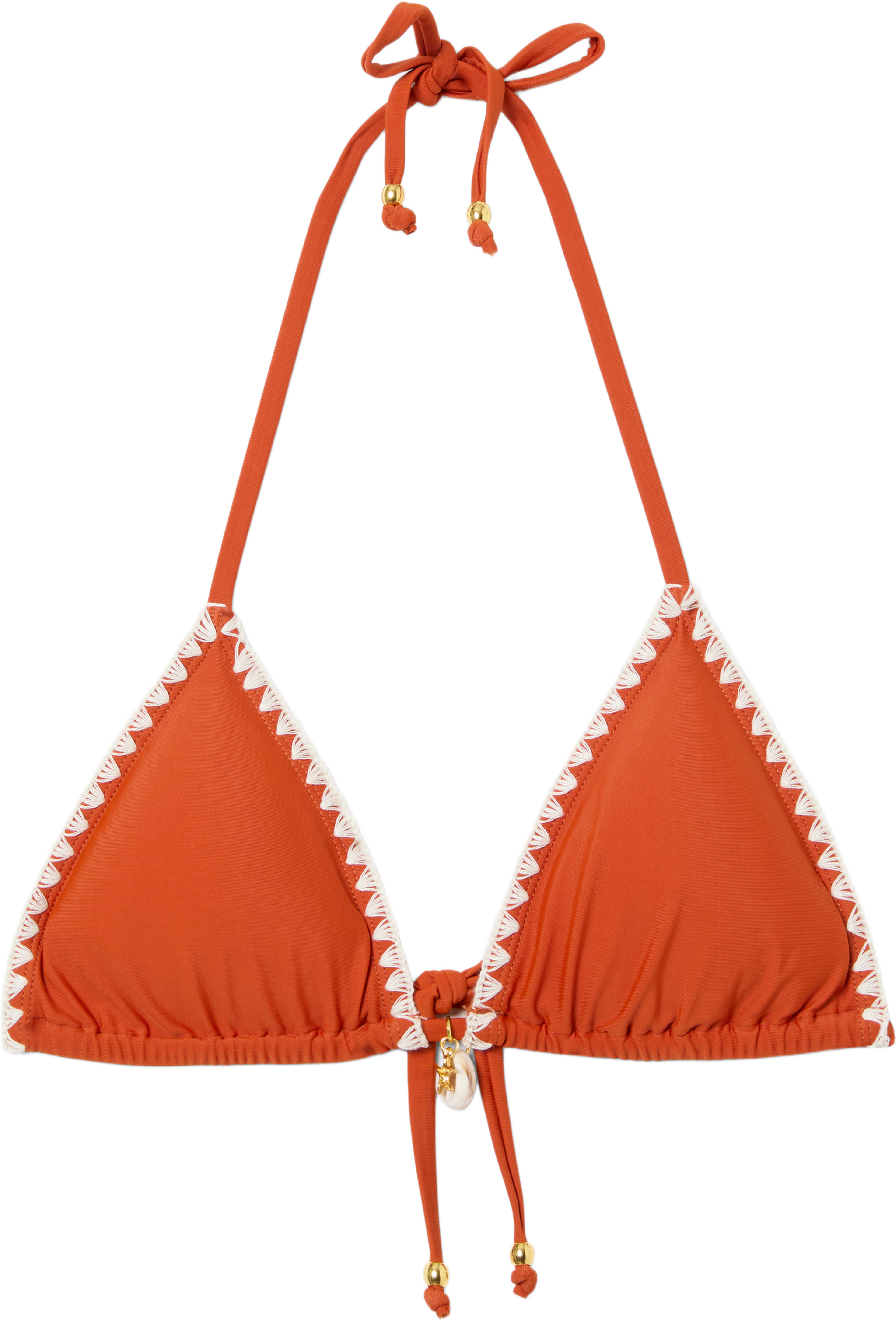 Bikinitopp med knytband ISSA, från Å WOMAN, i färgen Rust. Klicka för att öppna bilden i stort format