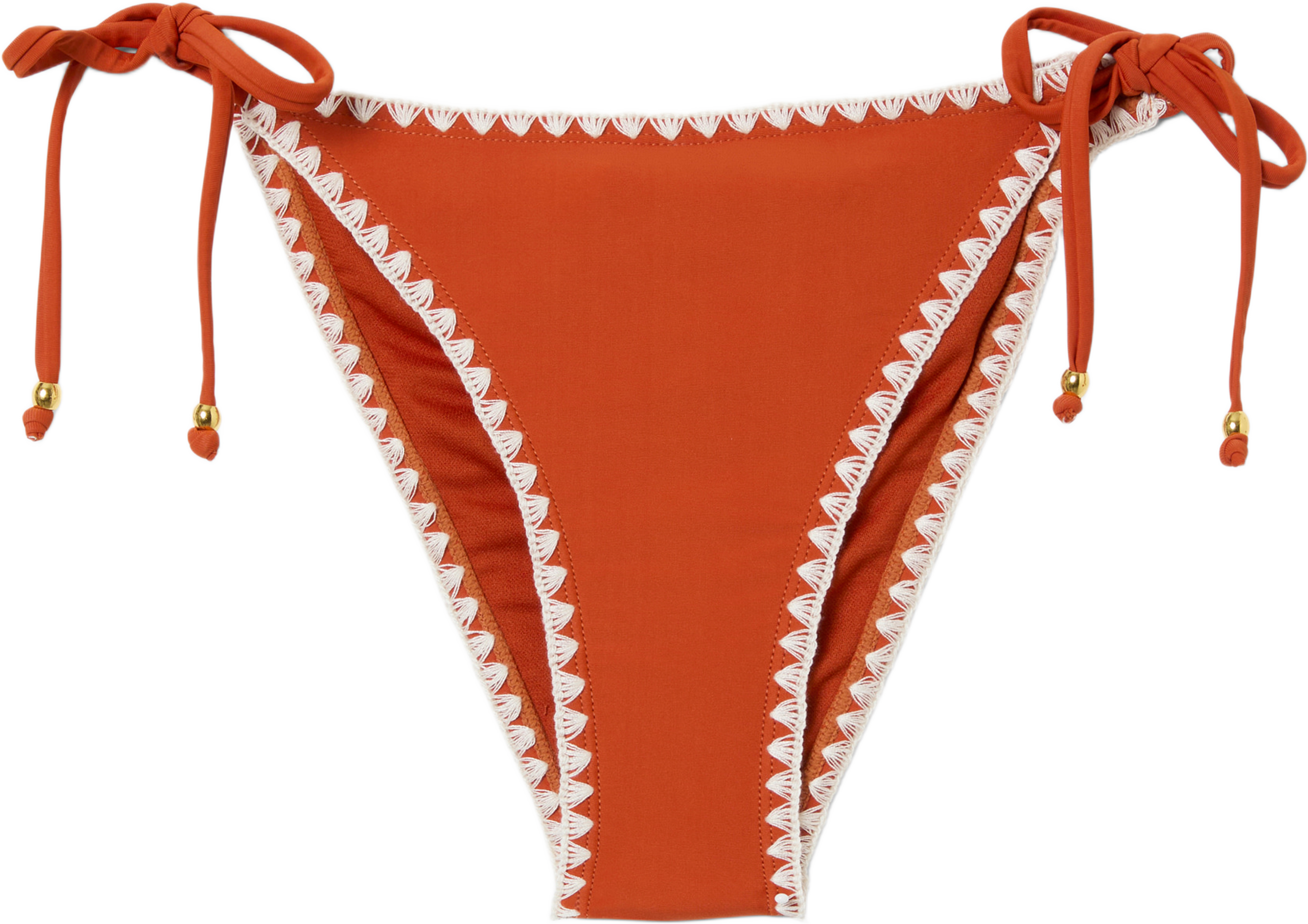 Bikinitrosa med knytband ISSA, från Å WOMAN, i färgen Rust. Klicka för att öppna bilden i stort format