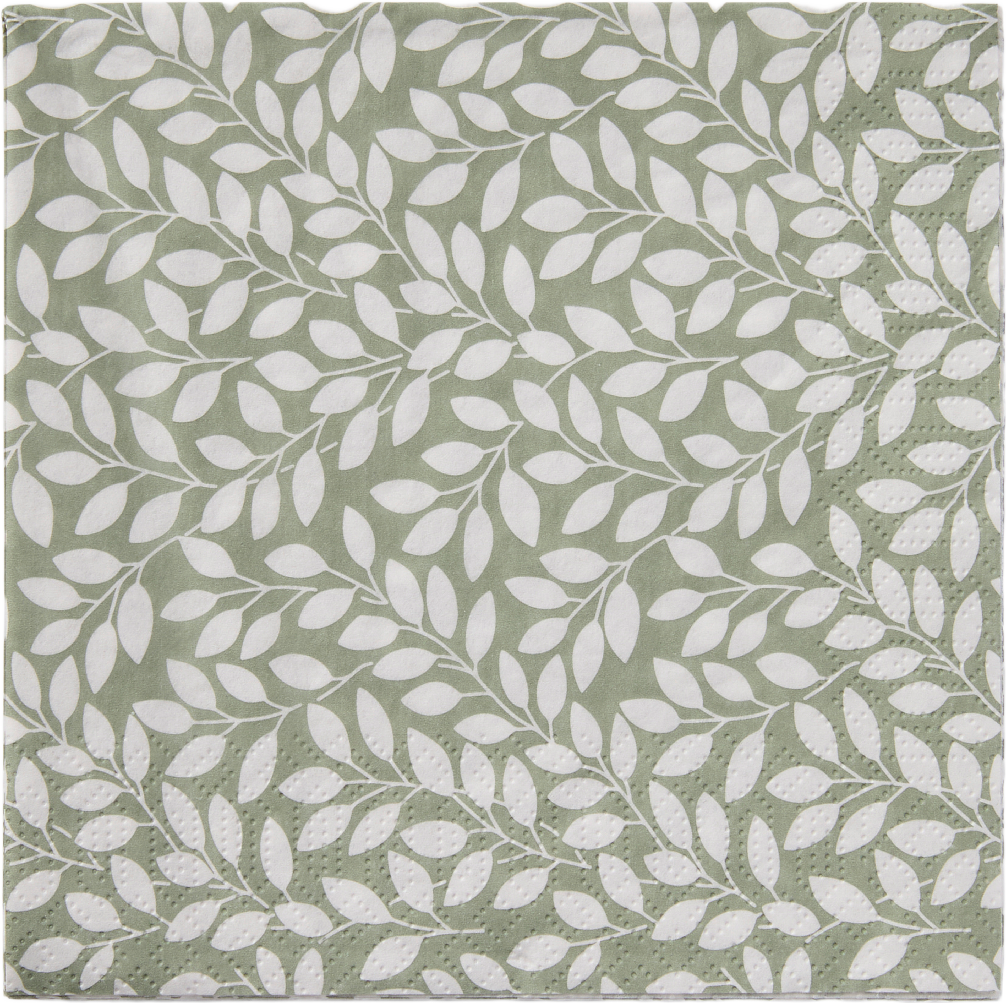 Pappersservetter LEAVES 33x33 cm, från Åhléns Home, i färgen Green. Klicka för att öppna bilden i stort format