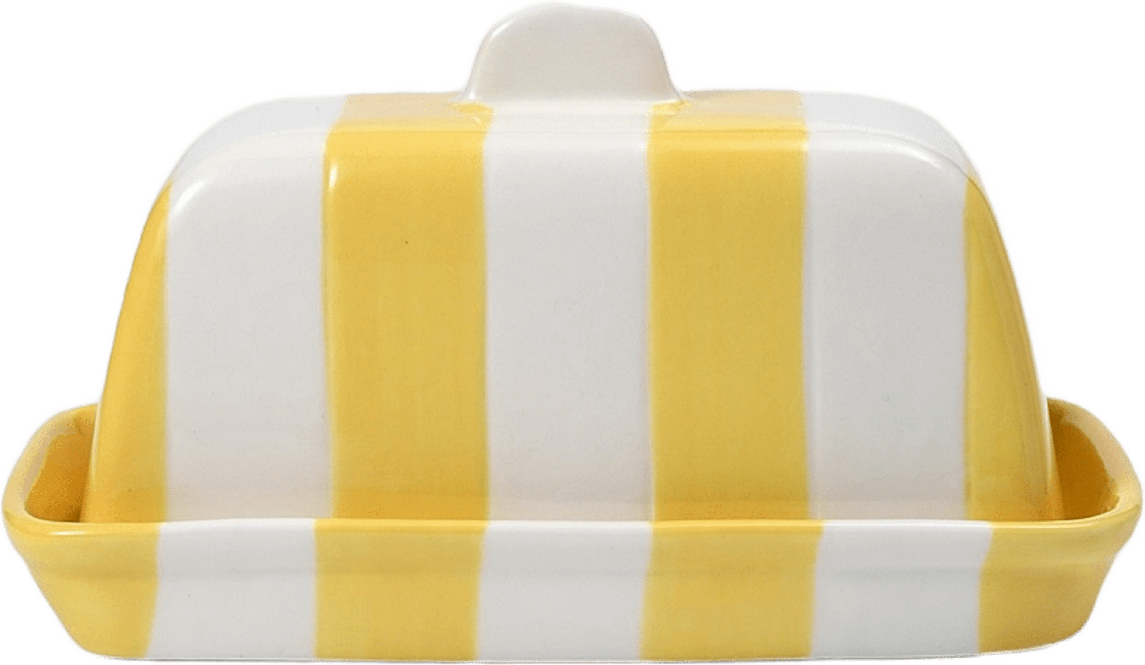 Randig smörask, från PORTOLINO LIVING, i färgen Yellow. Klicka för att öppna bilden i stort format