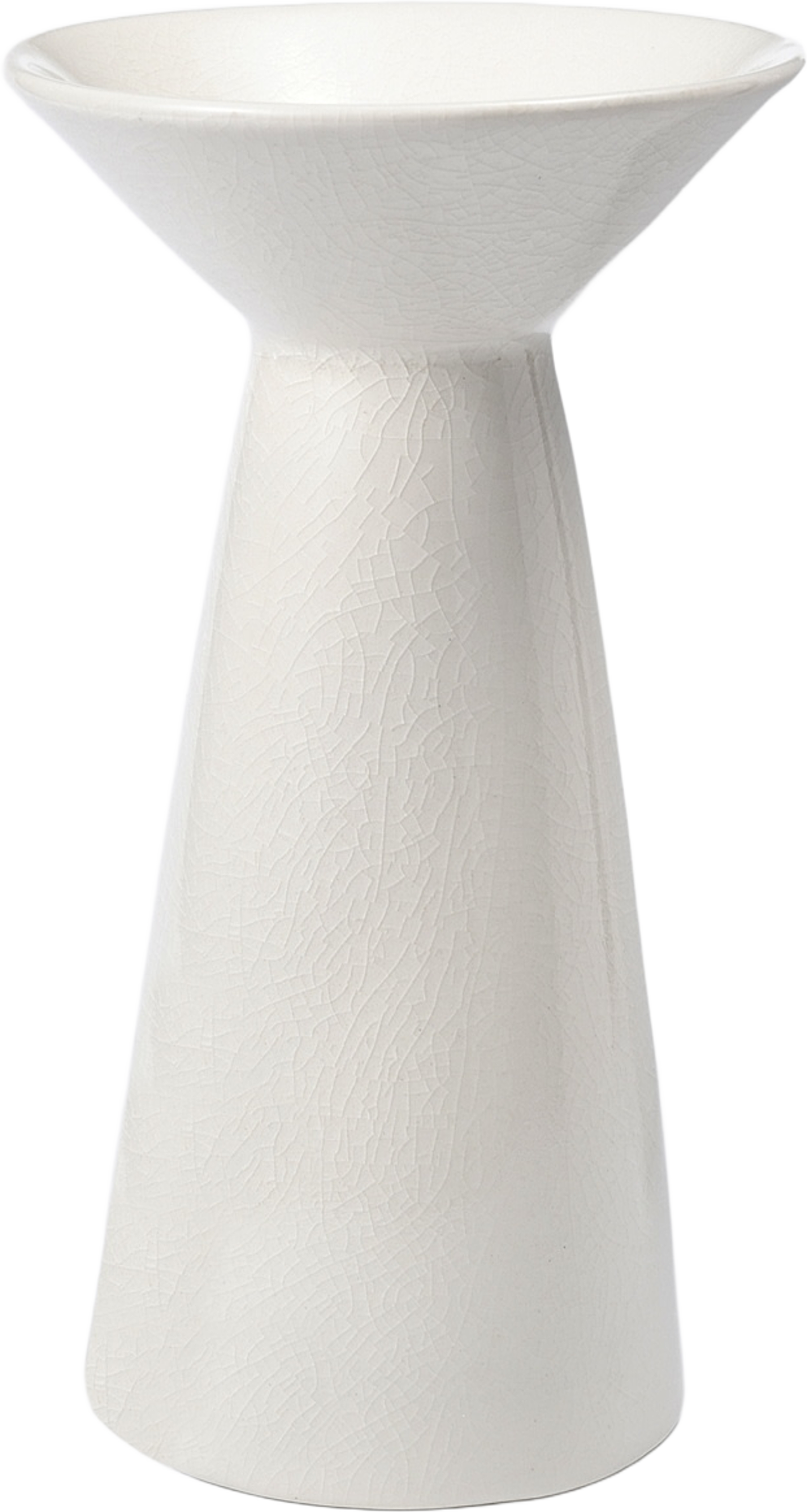 Ljusstake LAURA 17,5 cm, från Åhléns Home, i färgen Offwhite. Klicka för att öppna bilden i stort format