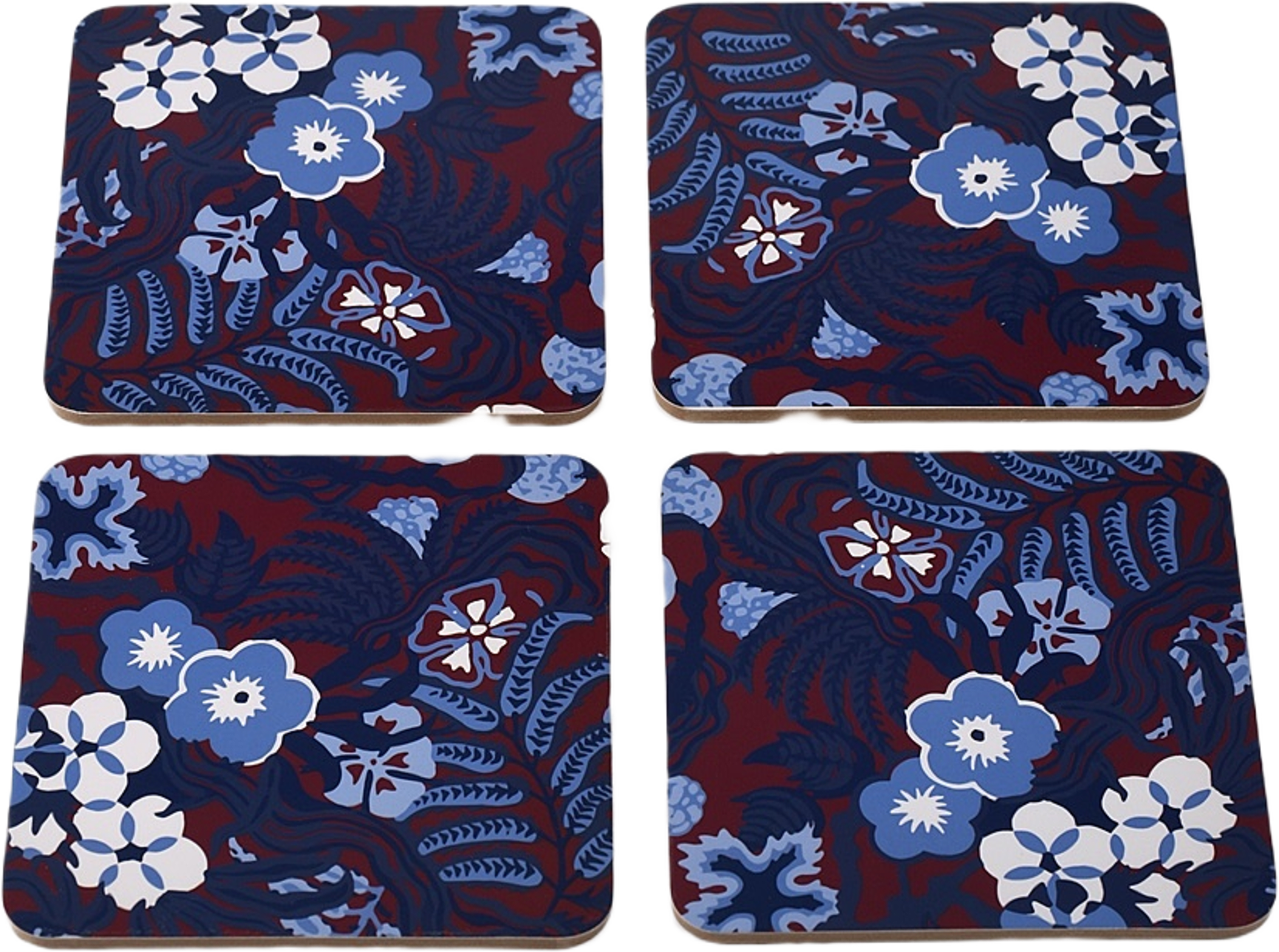 Glasunderlägg FLORETTE, 4-pack, från Åhléns Home, i färgen Blue. Klicka för att öppna bilden i stort format