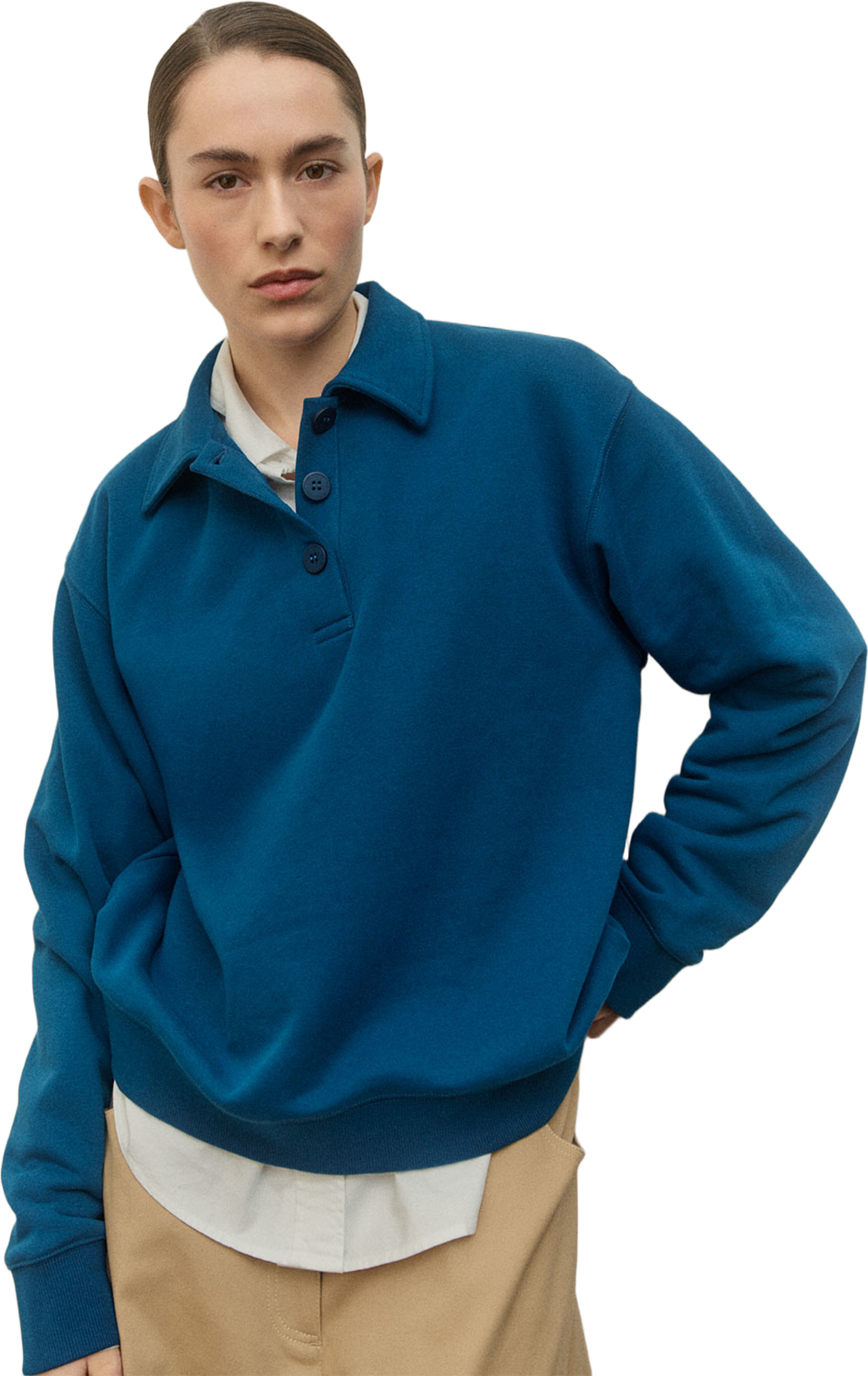 Tröja med krage ILARA, från Carin Wester, i färgen Blue. Klicka för att öppna bilden i stort format