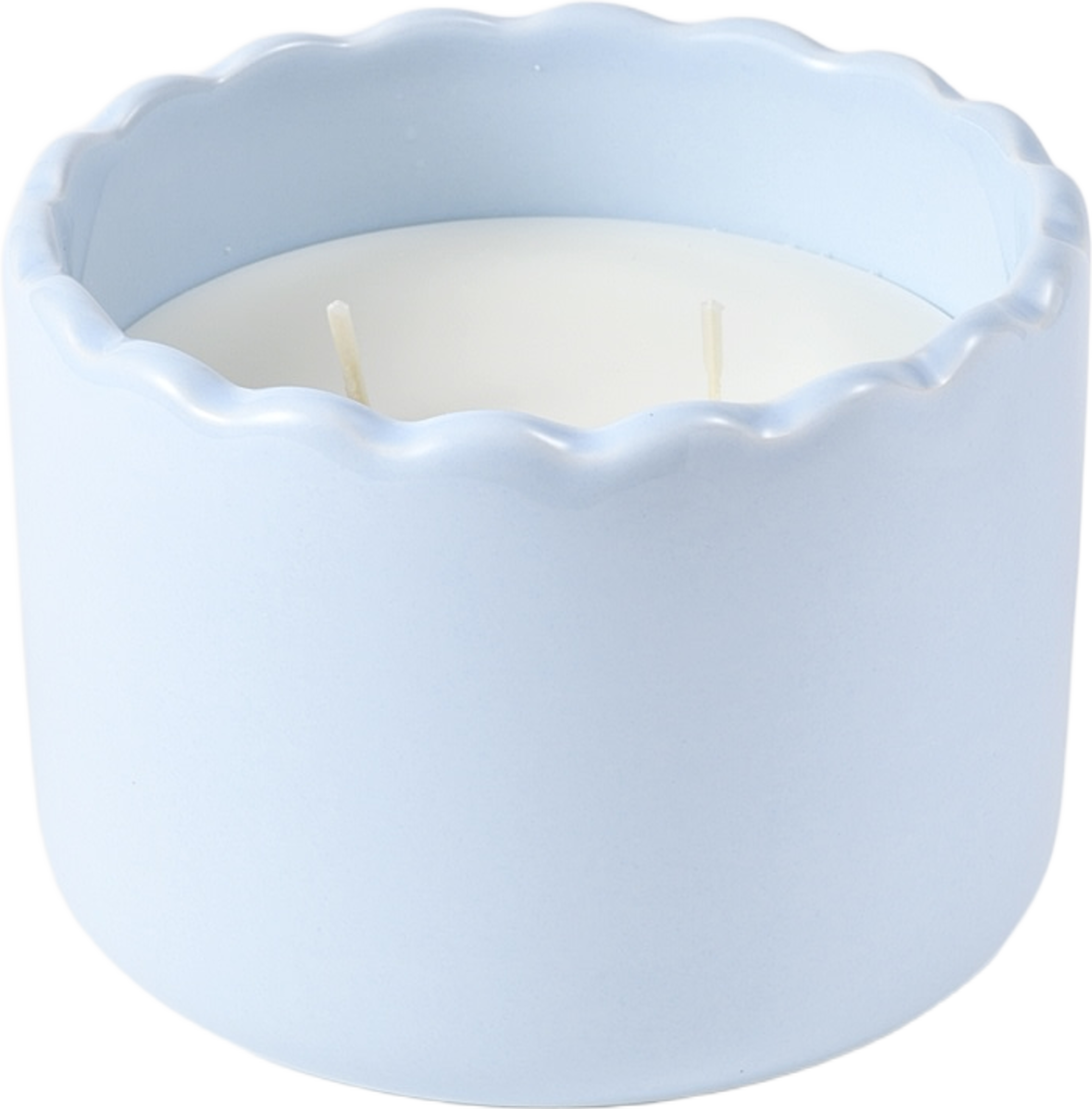 Doftljus SCALLOP, från Åhléns Home, i färgen Lt Blue. Klicka för att öppna bilden i stort format