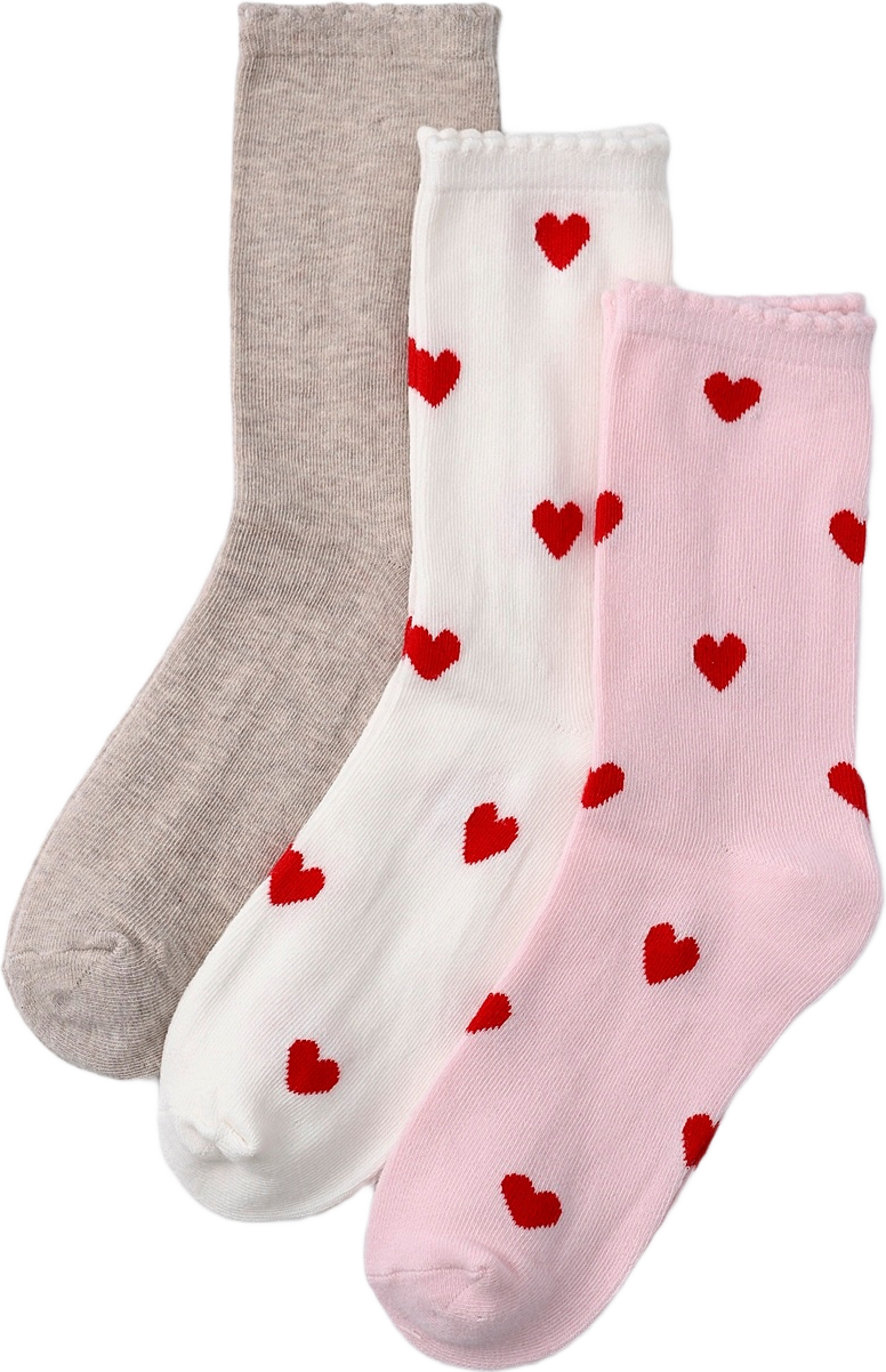 Hjärtmönstrade strumpor, 3-pack, från Å WOMAN, i färgen Red Heart. Klicka för att öppna bilden i stort format