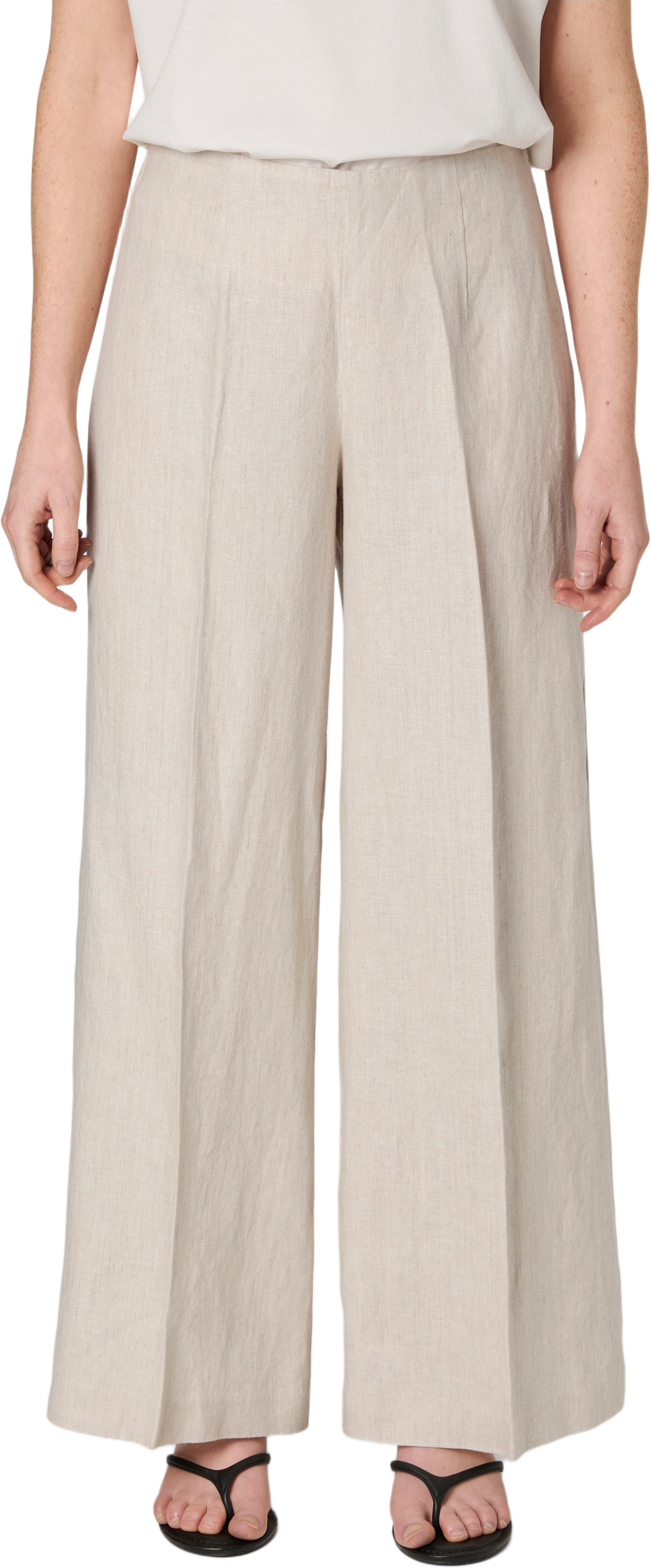 Vida linnebyxor BECKHA, från Wera, i färgen Natural. Klicka för att öppna bilden i stort format