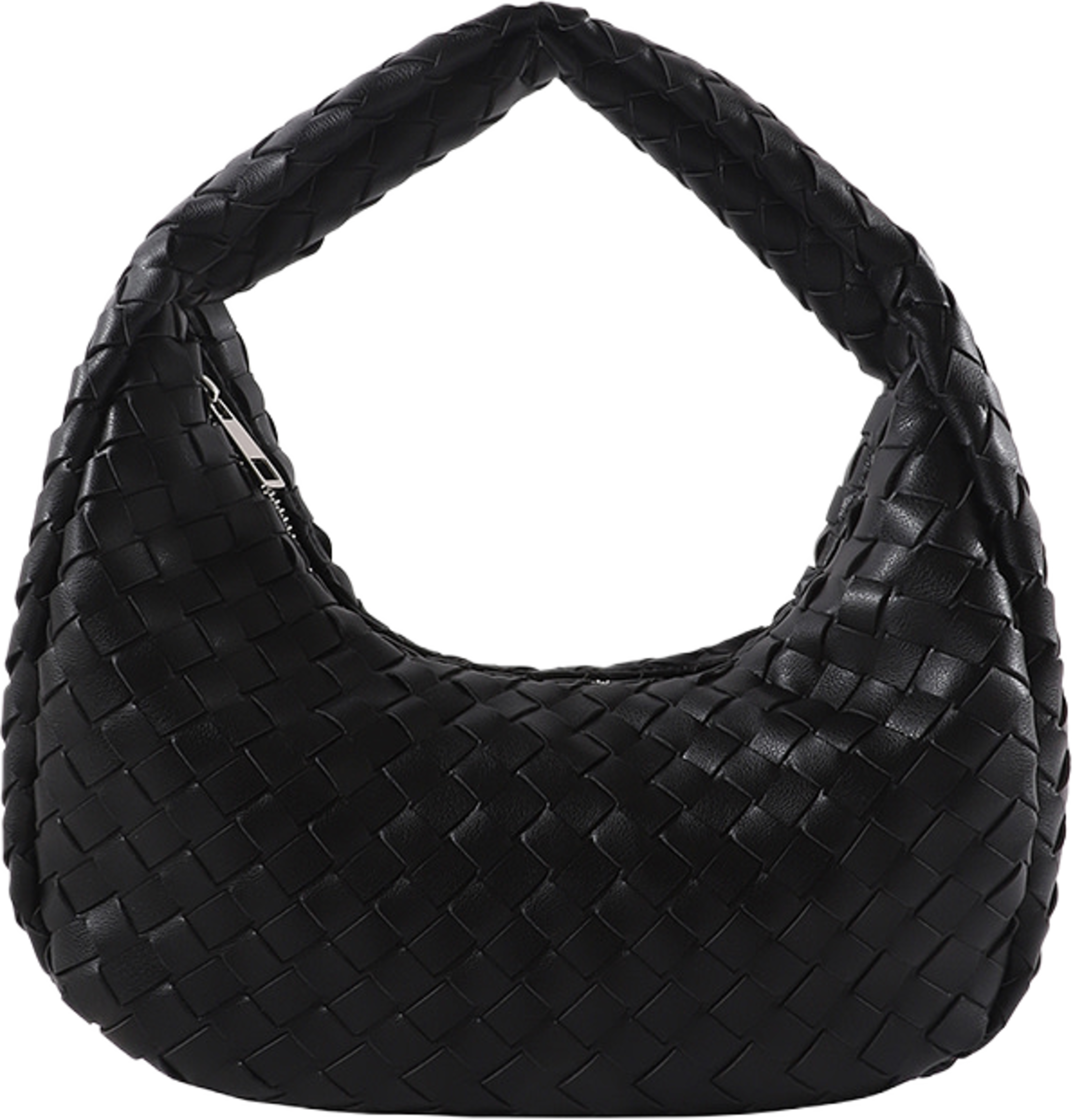 Liten flätad handväska EMMA, från Carin Wester, i färgen Black. Klicka för att öppna bilden i stort format