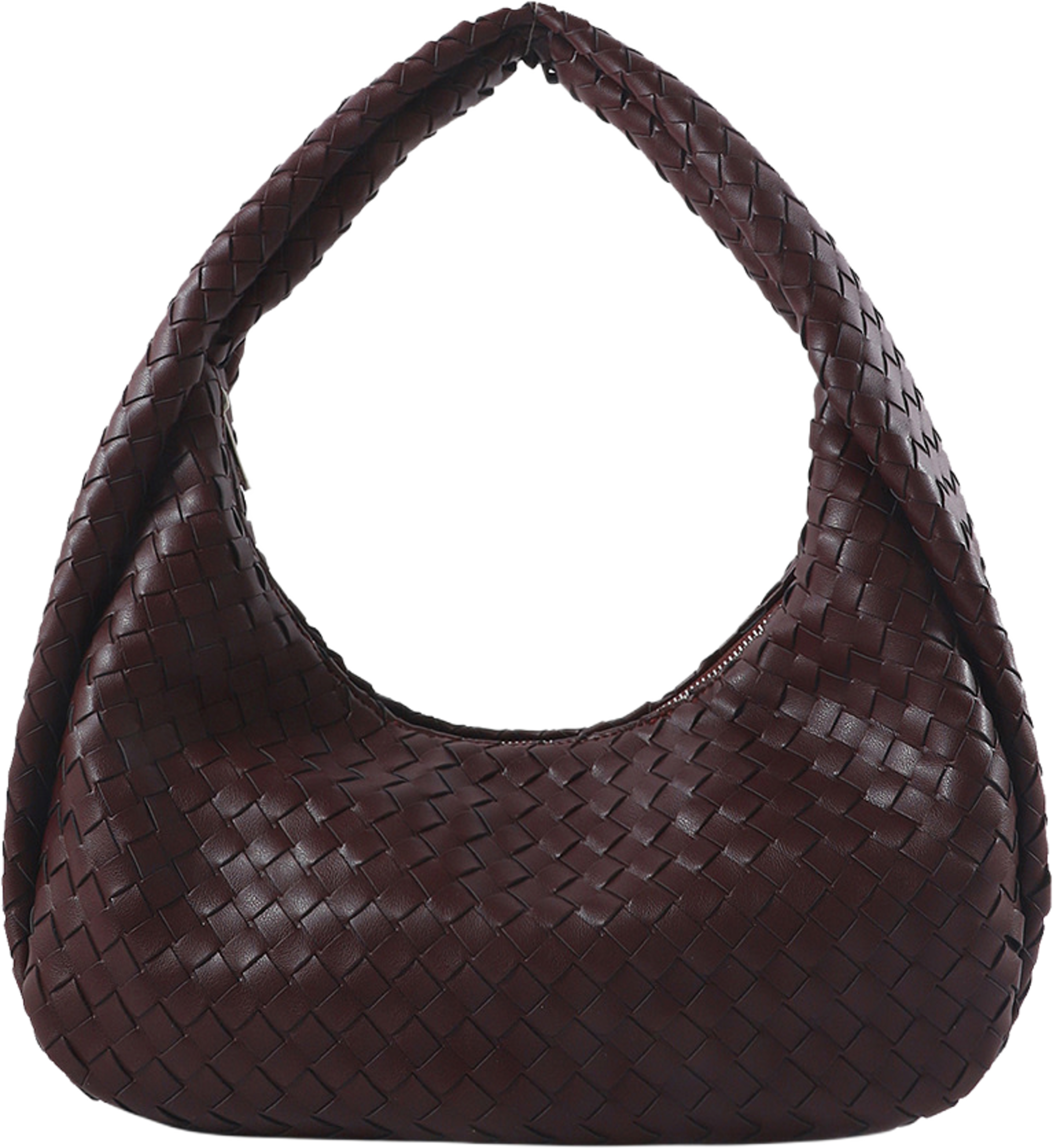 Flätad axelväska EMMA, från Carin Wester, i färgen Burgundy. Klicka för att öppna bilden i stort format