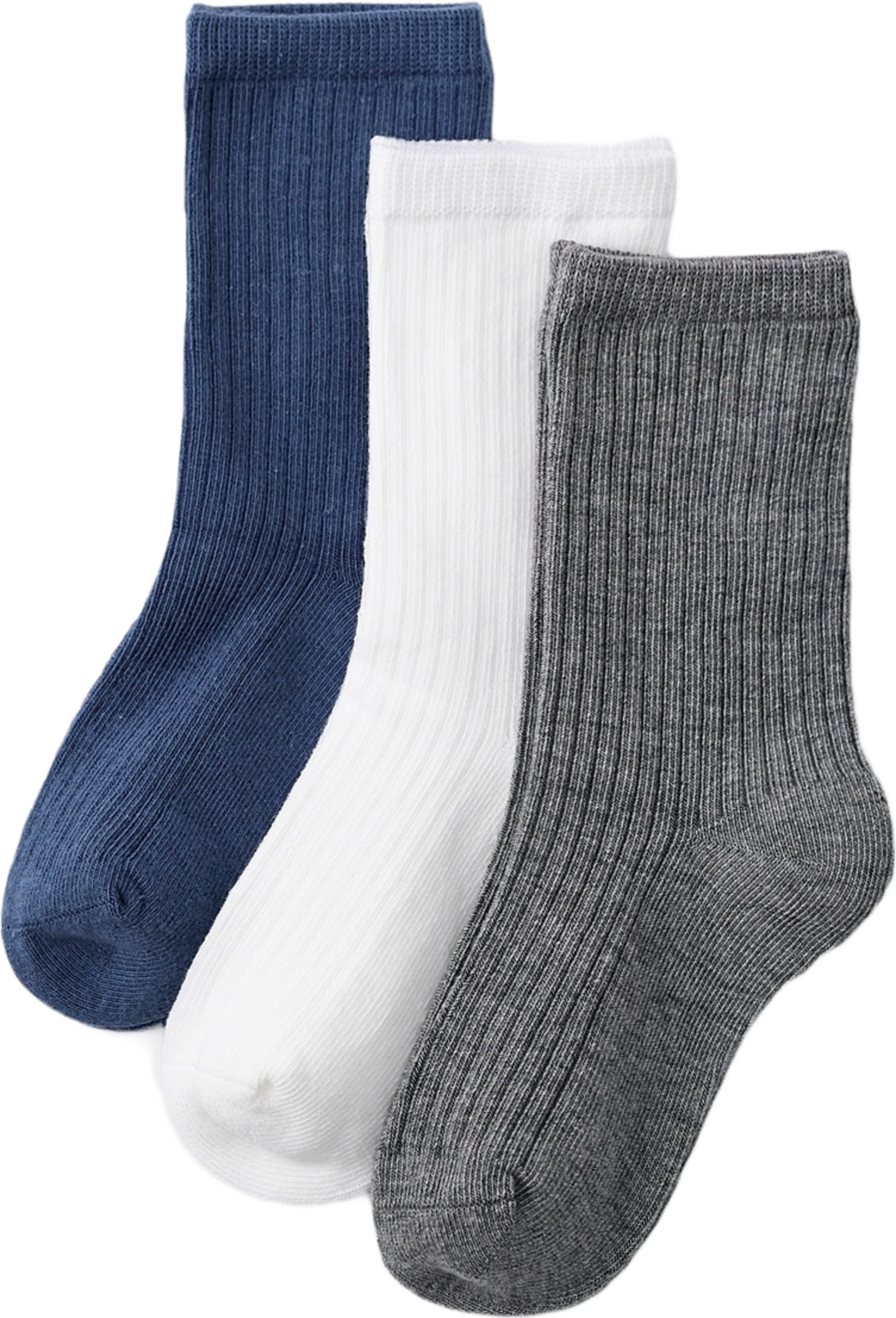 Ribbade strumpor, 3-pack, från Å KIDS, i färgen Navy. Klicka för att öppna bilden i stort format