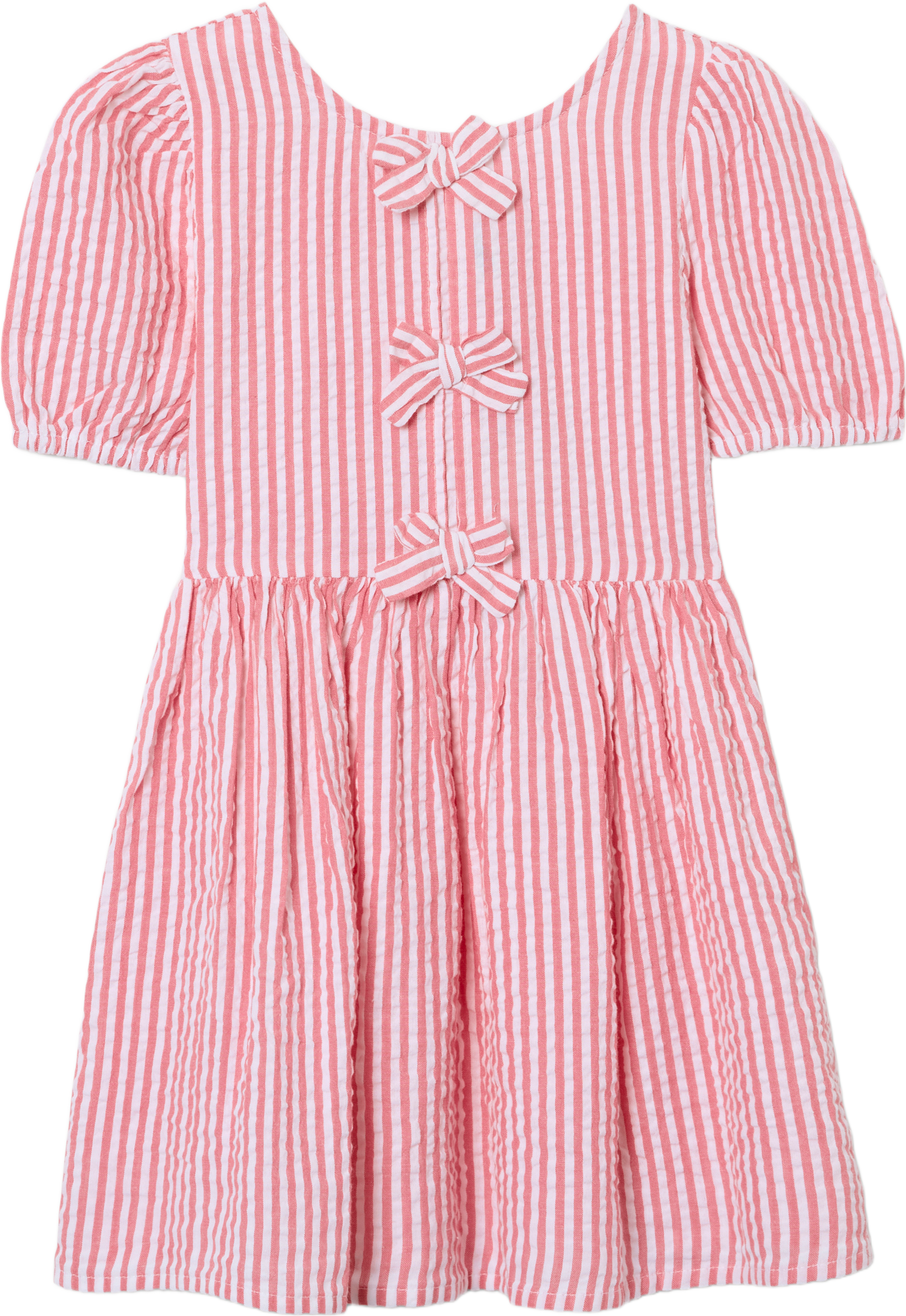 Klänning i bäckebölja CAMILLE, från RIKIKI, i färgen Pink. Klicka för att öppna bilden i stort format