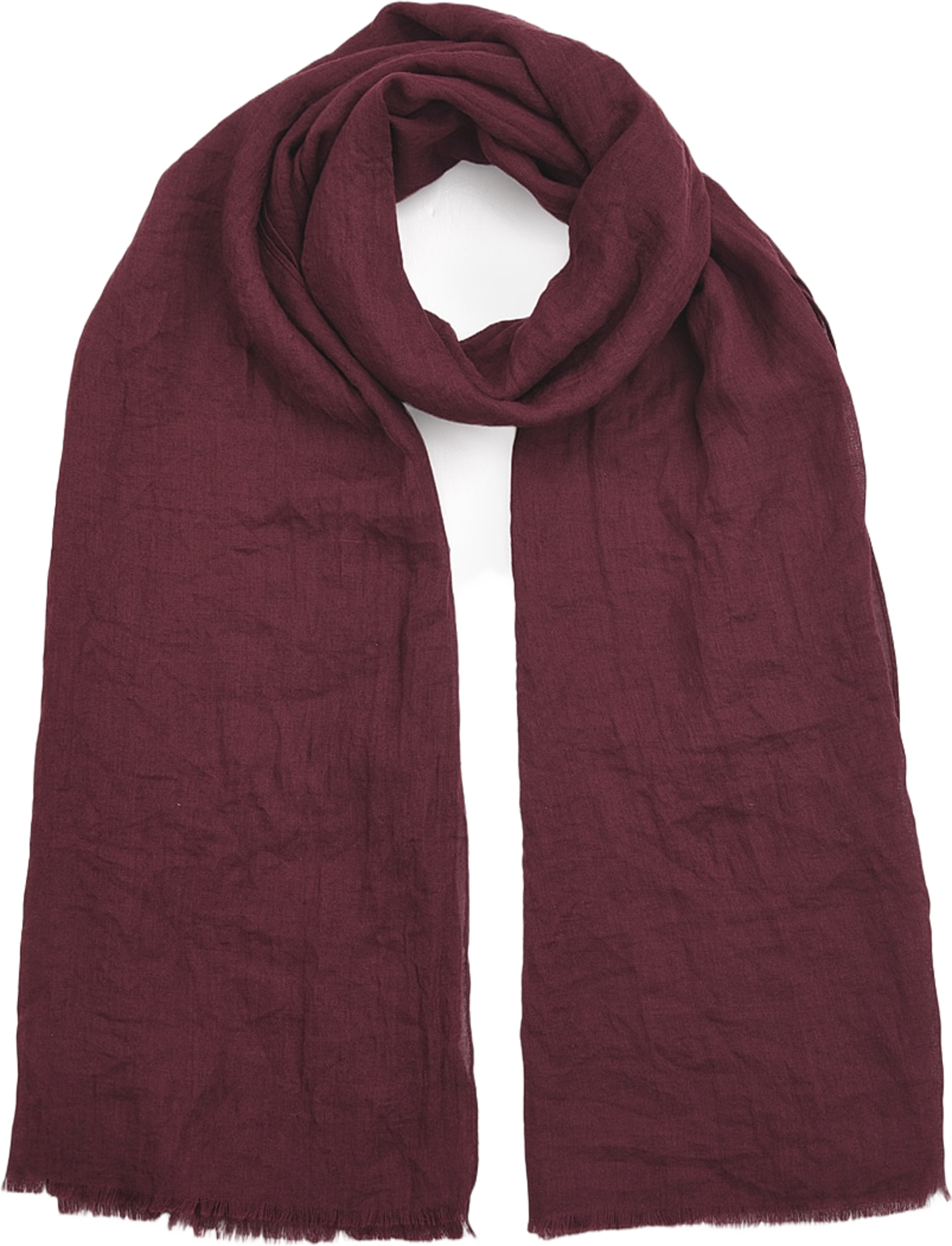Scarf i viskosmix LOLLY, från Å WOMAN, i färgen Wine Red. Klicka för att öppna bilden i stort format
