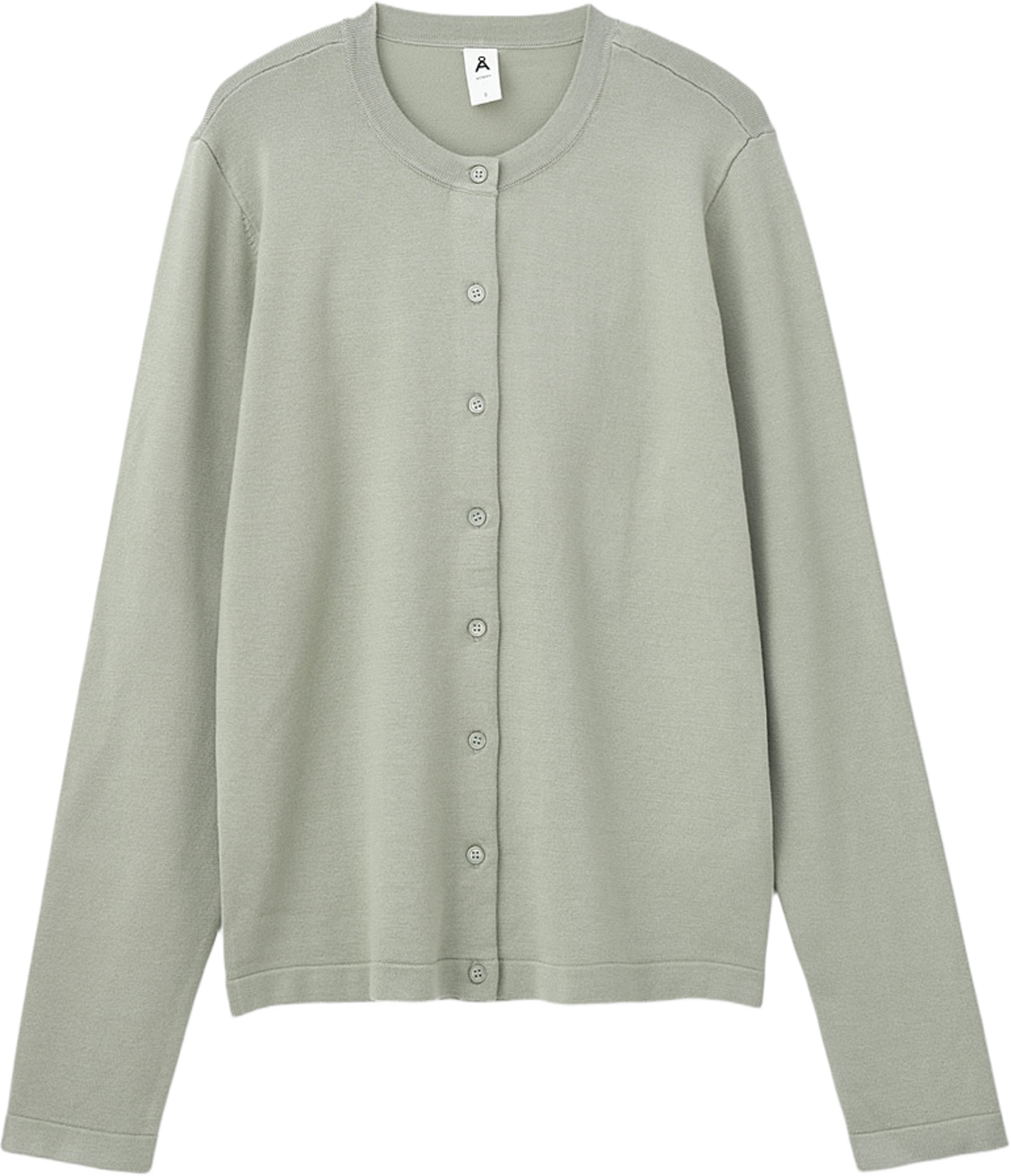 Cardigan INGRID, från Å WOMAN, i färgen Light Green. Klicka för att öppna bilden i stort format