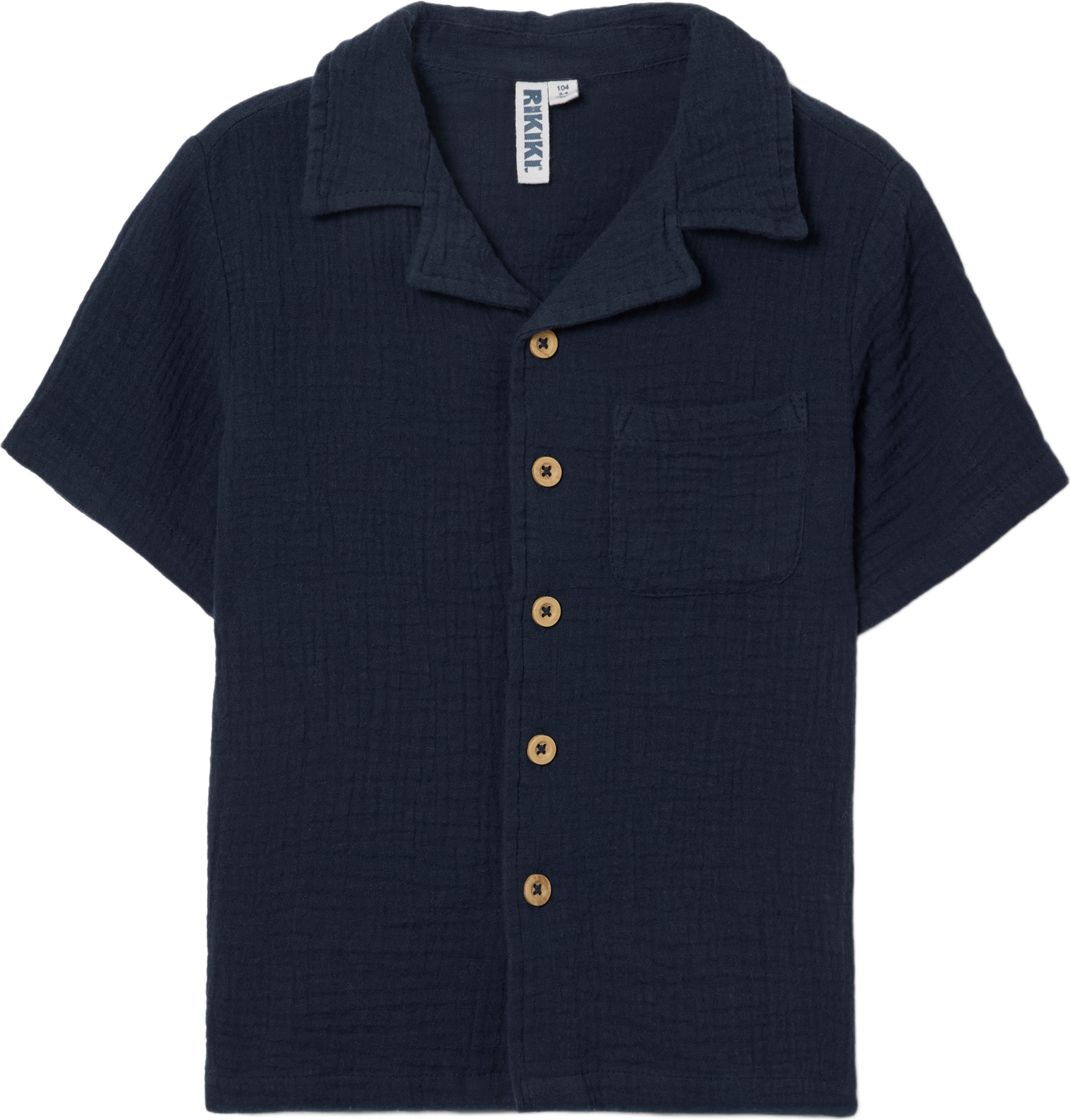 Krinklad skjorta IVY, från RIKIKI, i färgen Navy. Klicka för att öppna bilden i stort format