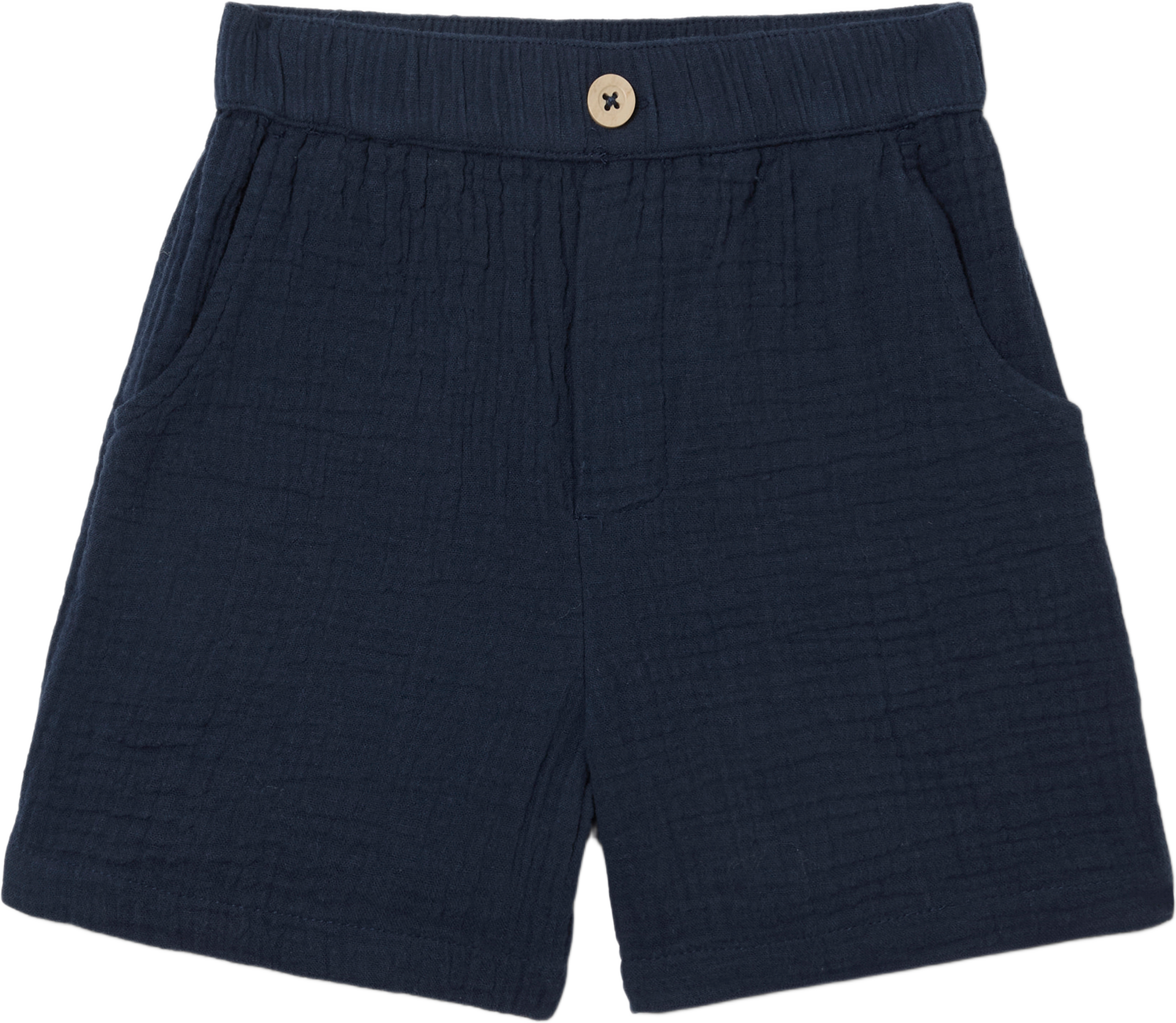 Krinklade shorts ISAC, från RIKIKI, i färgen Navy. Klicka för att öppna bilden i stort format