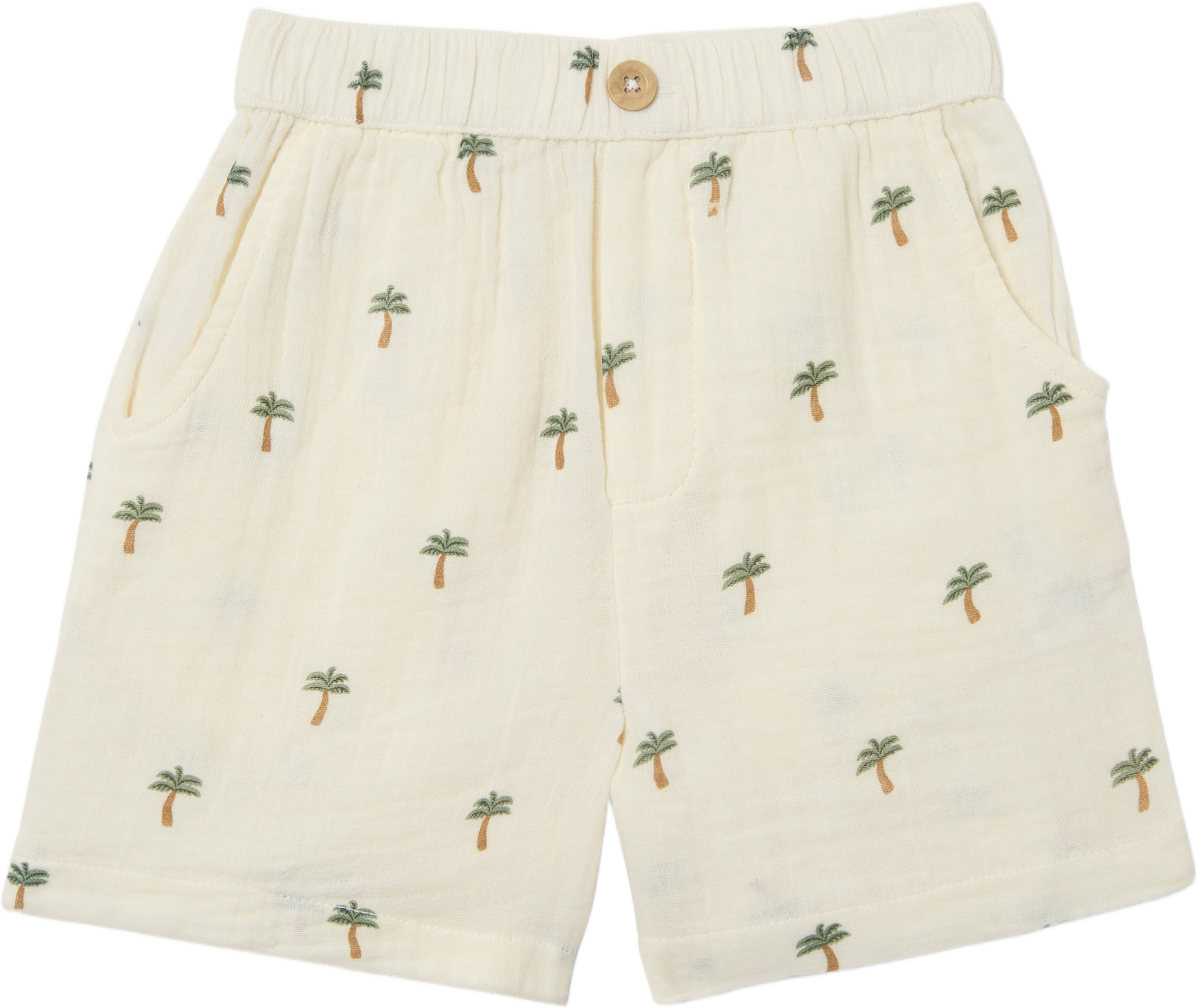 Krinklade shorts ISAC, från RIKIKI, i färgen Palm. Klicka för att öppna bilden i stort format