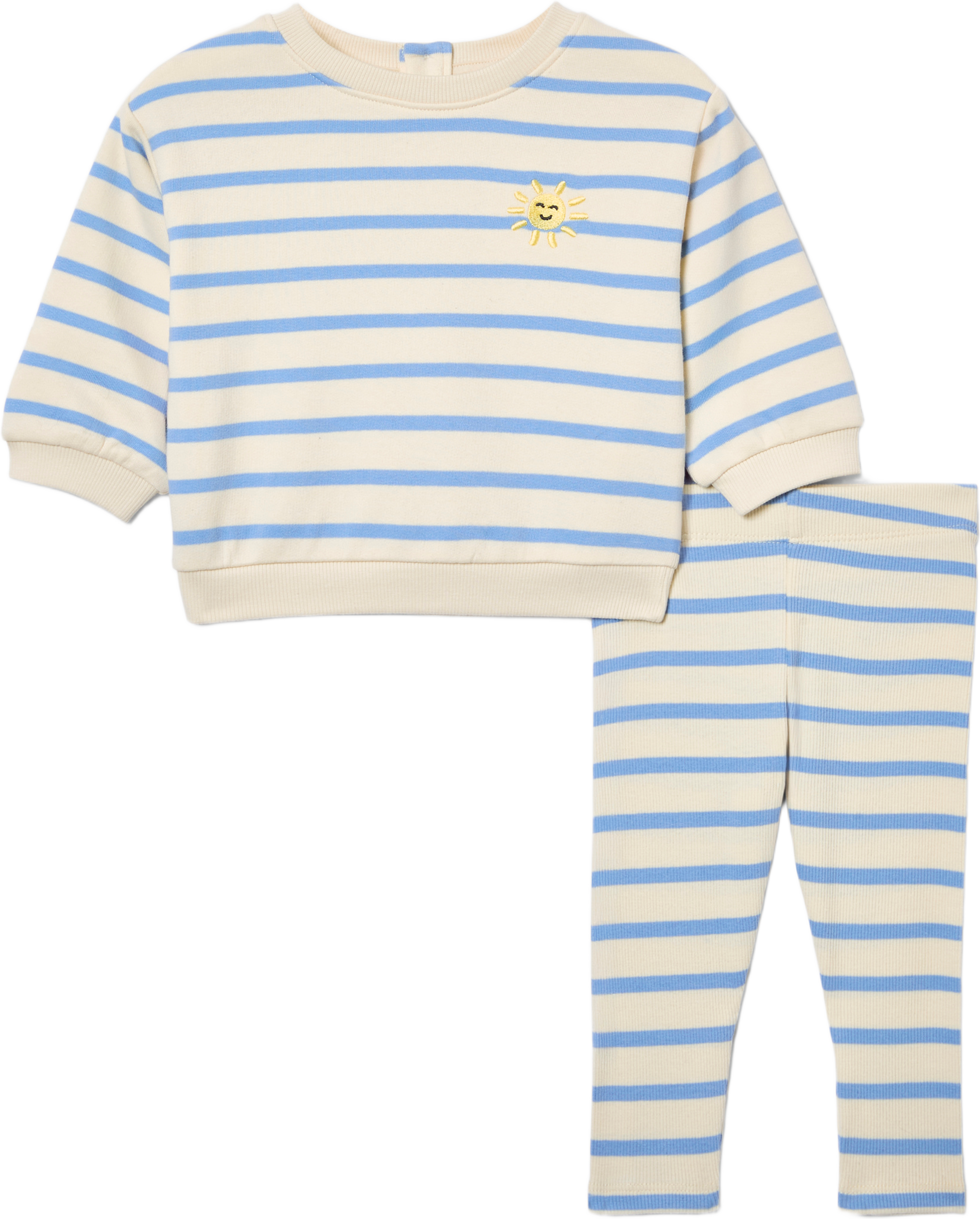 Tvådelat set PHILLI, från RIKIKI, i färgen Stripe Blue. Klicka för att öppna bilden i stort format