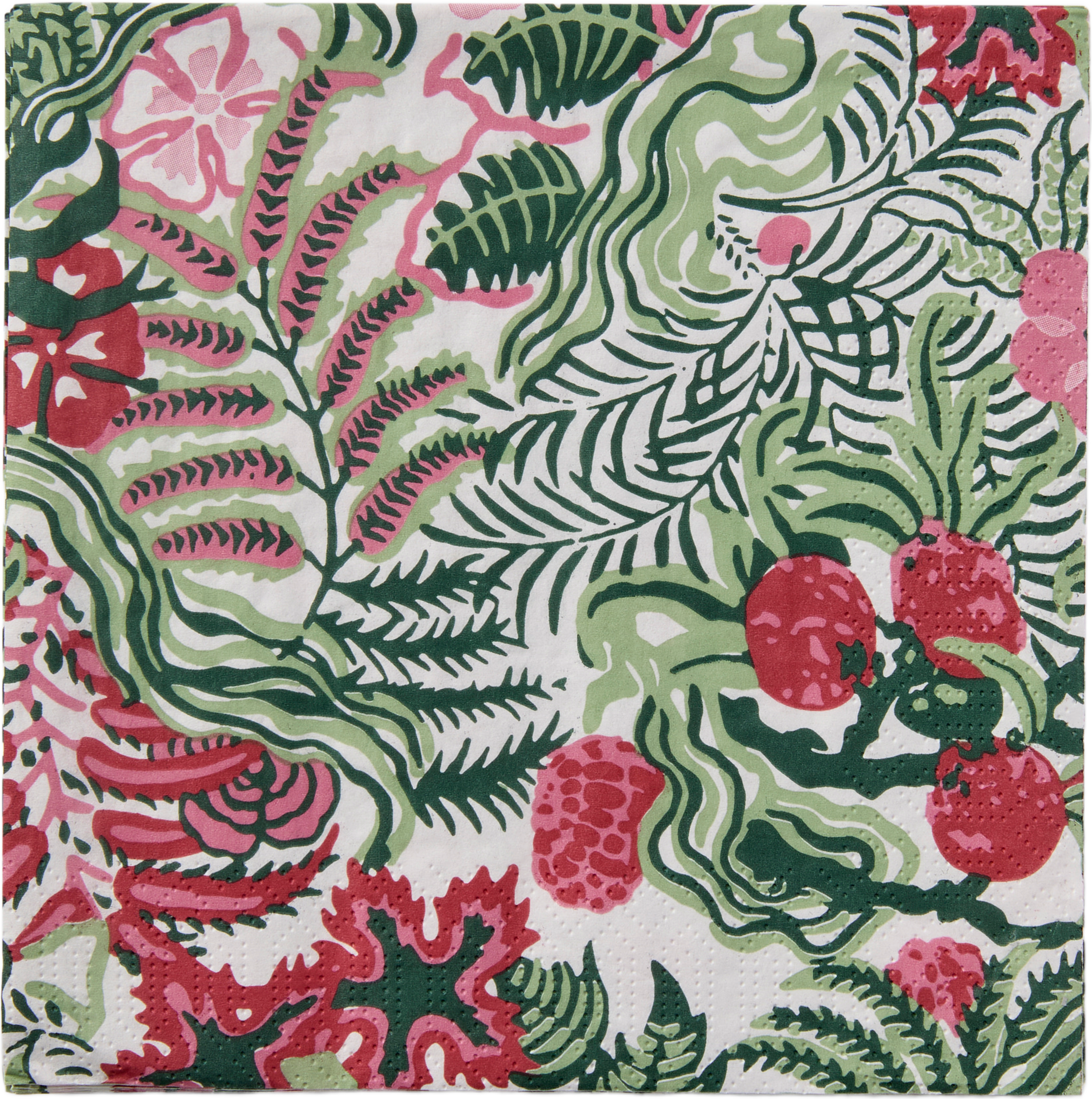 Pappersservetter FLORETTE 33x33 cm, från Åhléns Home, i färgen Multi Green. Klicka för att öppna bilden i stort format