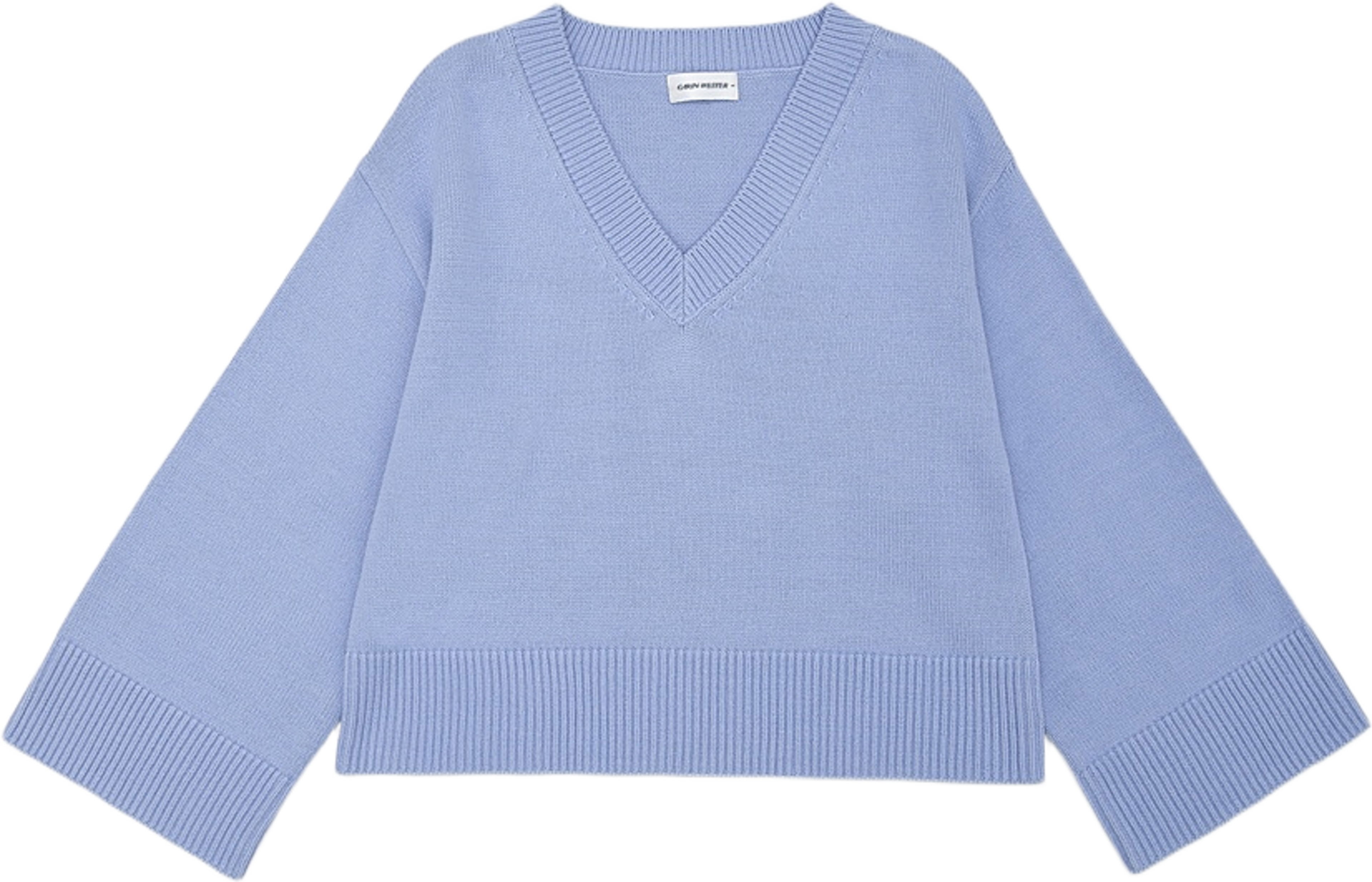 V-ringad jumper EDESSA, från Carin Wester, i färgen Light Blue. Klicka för att öppna bilden i stort format