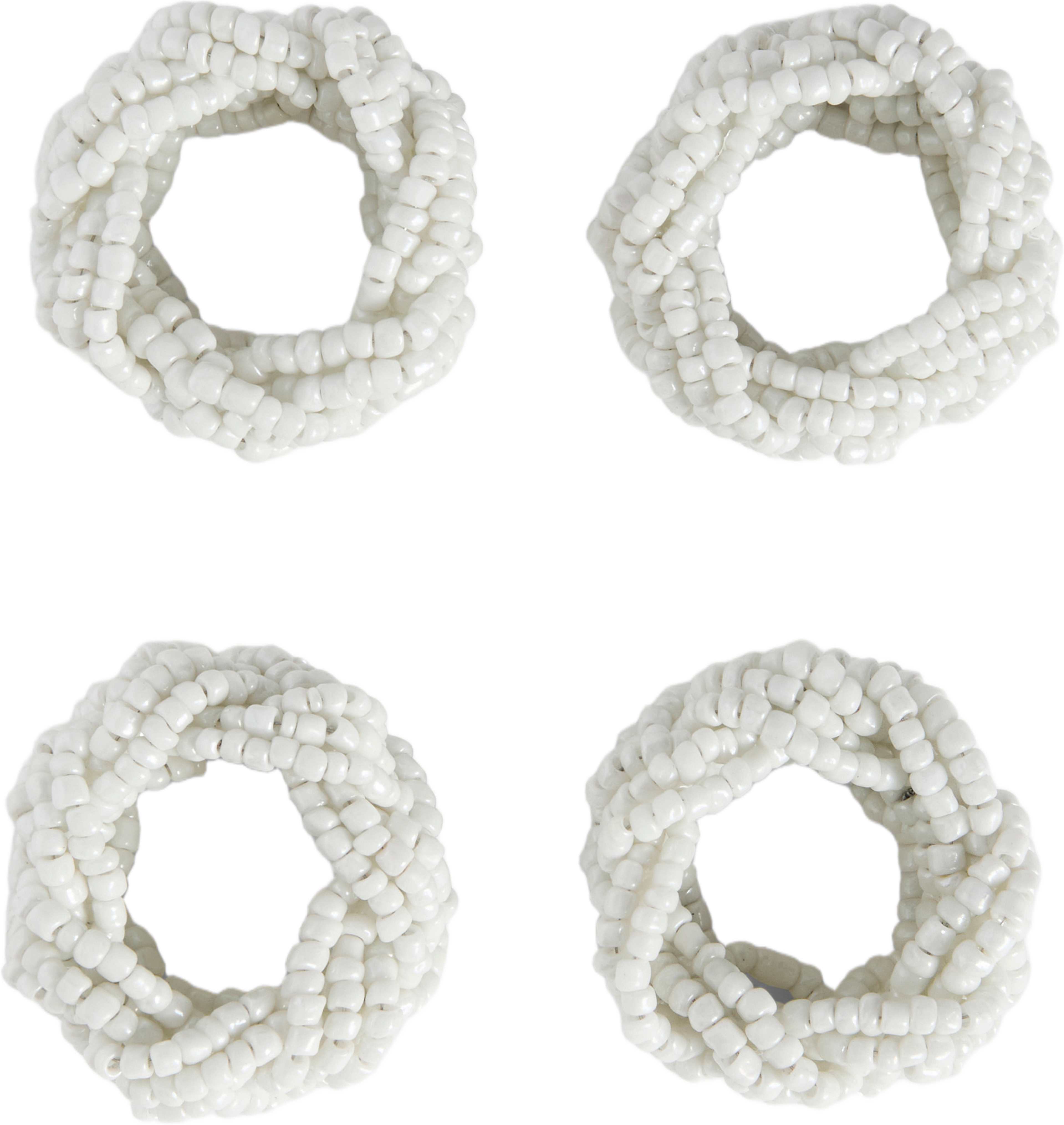 Servettring BEADS, 4-pack, från Åhléns Home, i färgen White. Klicka för att öppna bilden i stort format
