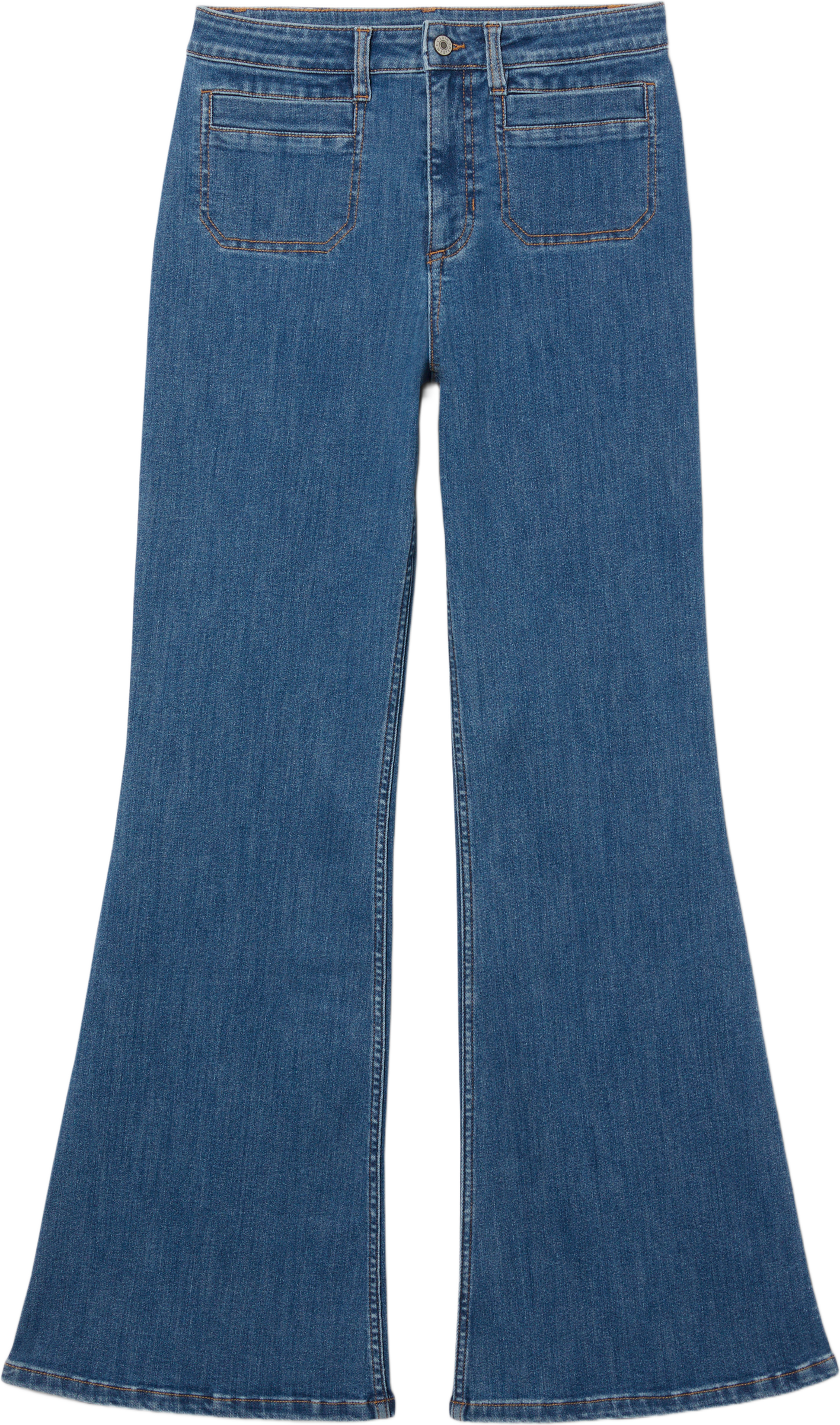 Utsvängda jeans VIOLET, från Carin Wester, i färgen Mid Blue. Klicka för att öppna bilden i stort format