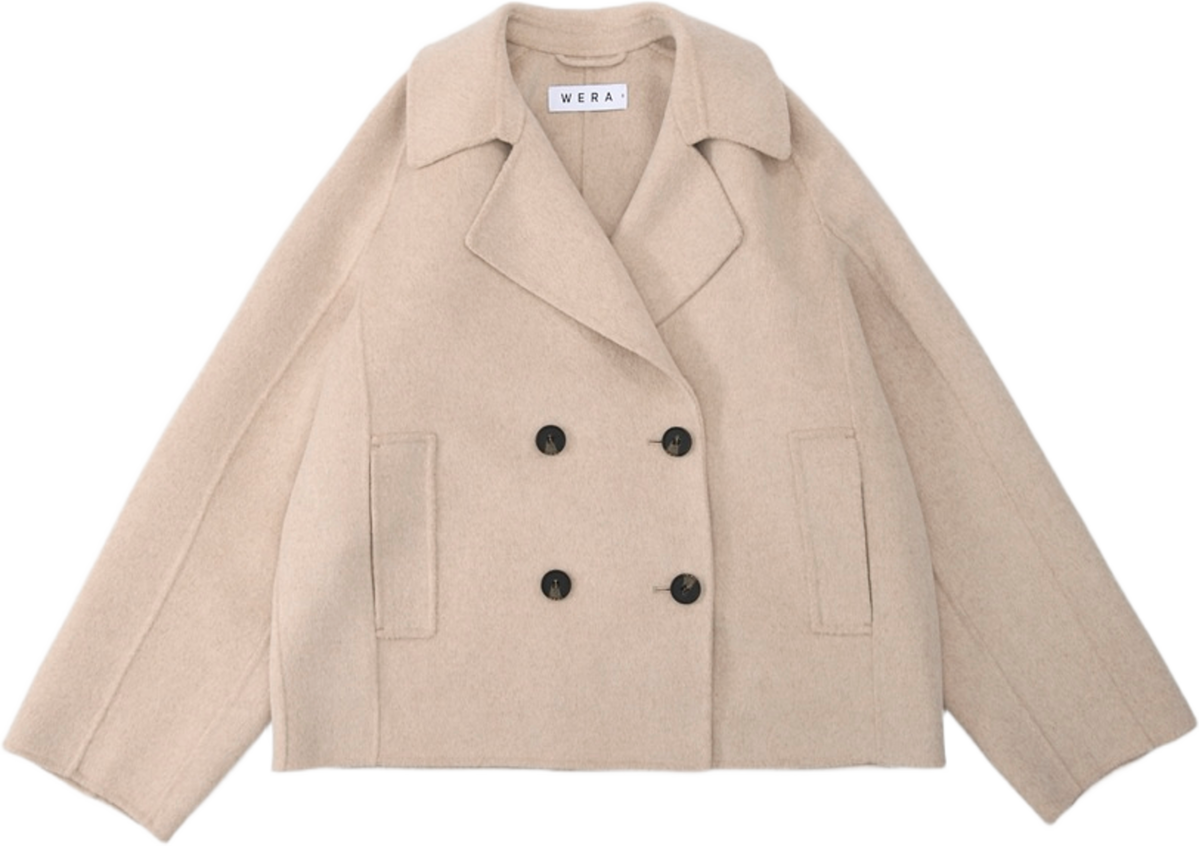Jacka i ullmix HEATHER, från Wera, i färgen Sand Melange. Klicka för att öppna bilden i stort format