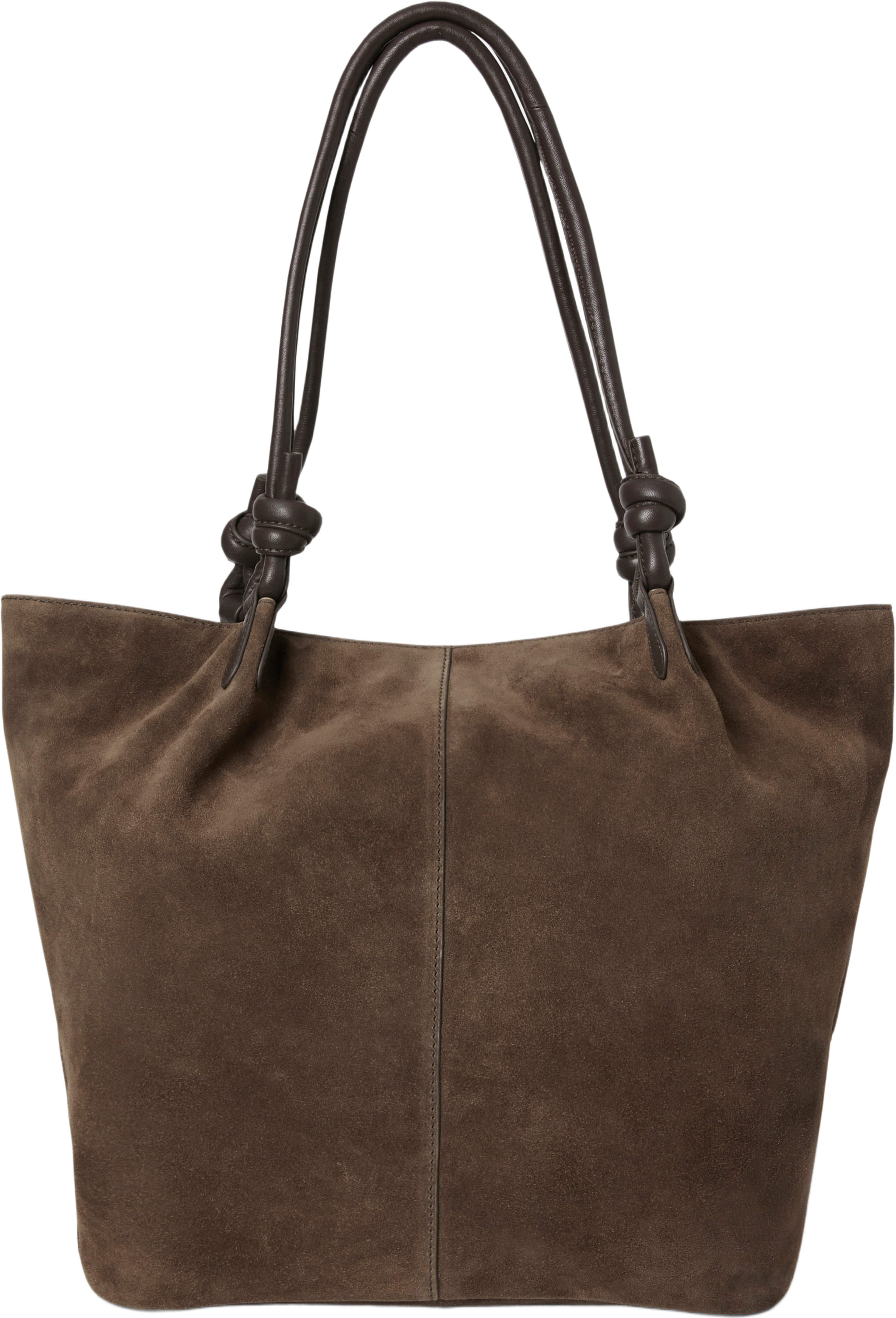 Totebag i mocka GARBO, från Wera, i färgen Dk Brown Suede. Klicka för att öppna bilden i stort format