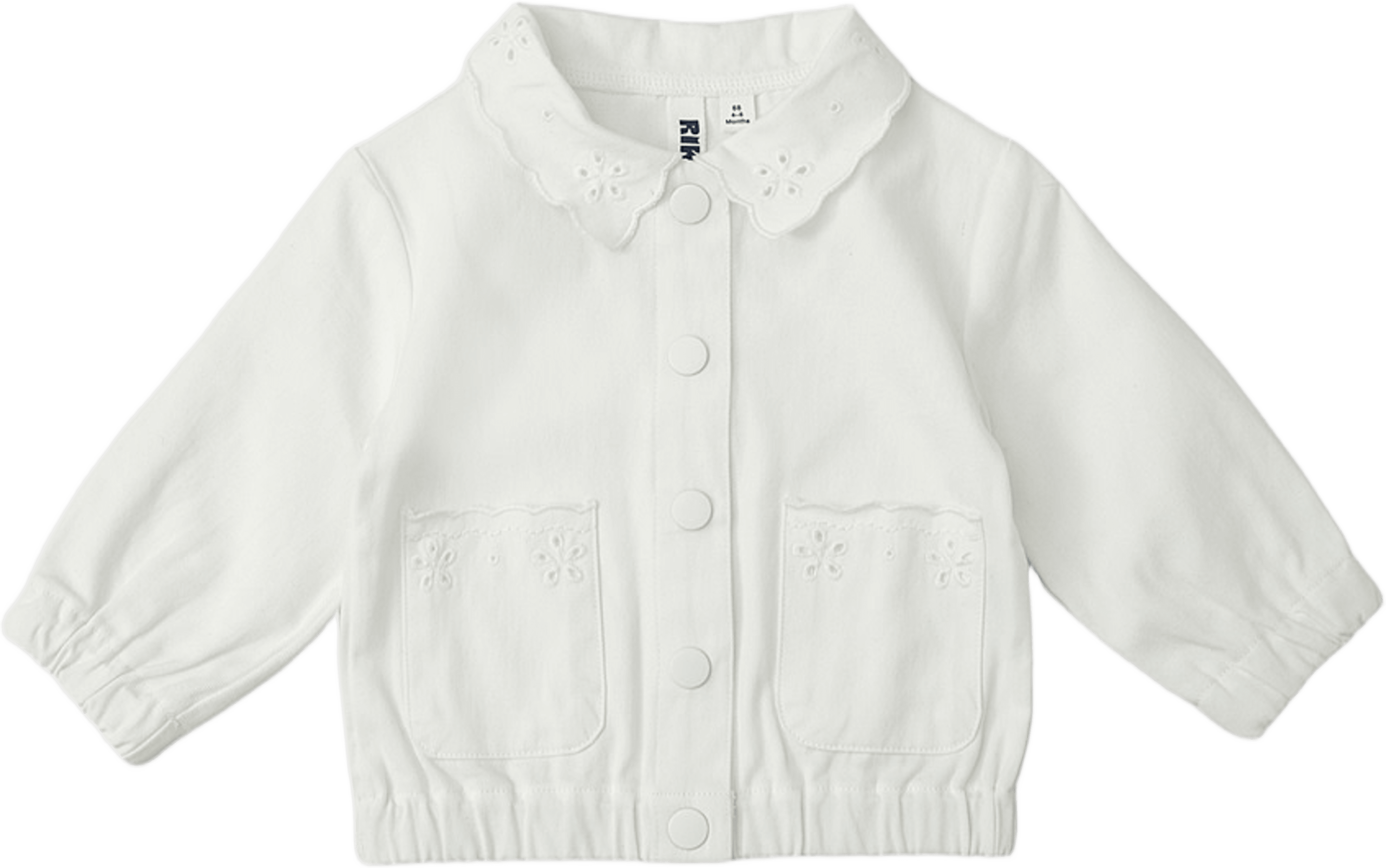 Jacka med broderie anglaise ENYA, från RIKIKI, i färgen Off White. Klicka för att öppna bilden i stort format