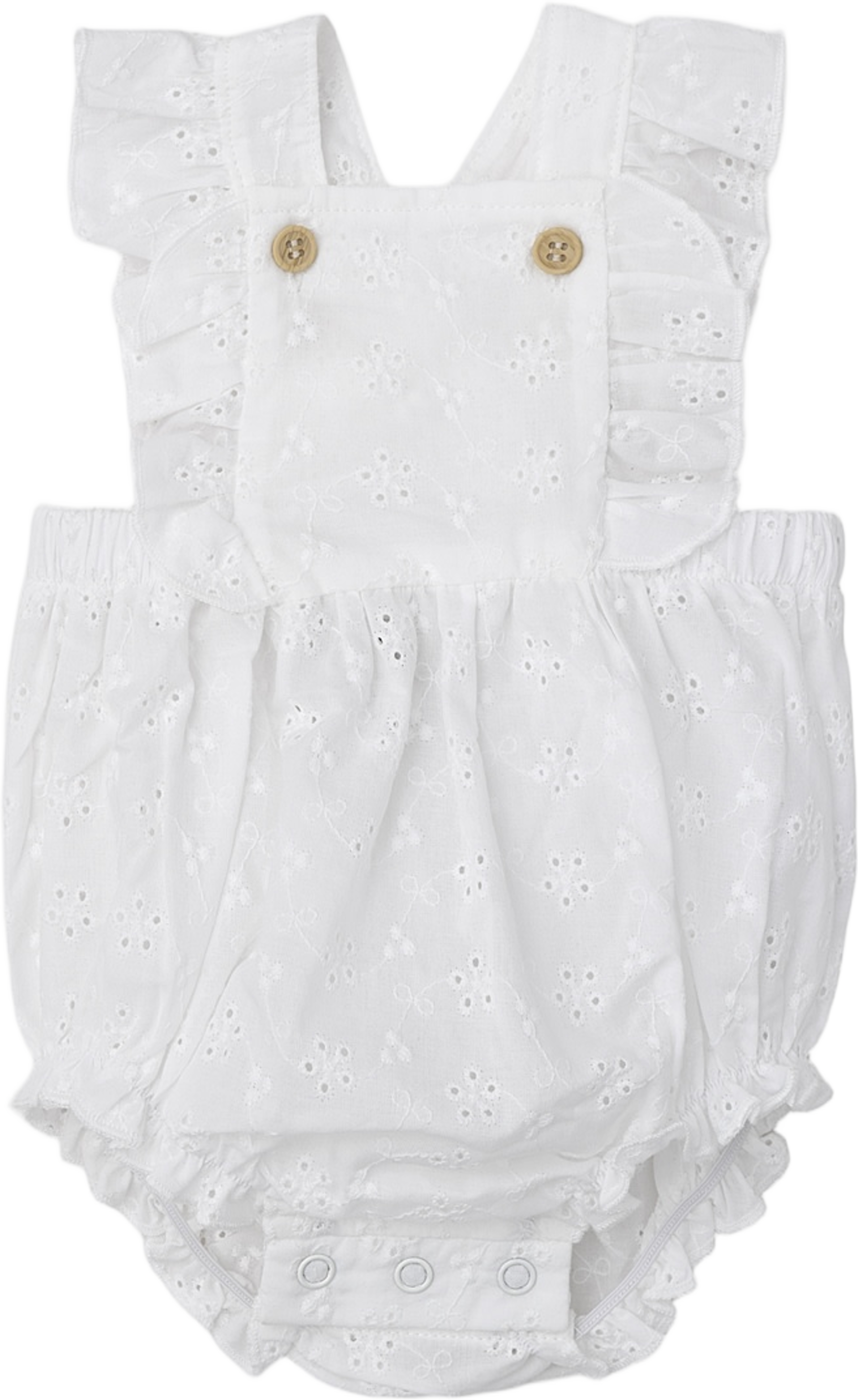 Body med volang EBBA, från RIKIKI, i färgen White. Klicka för att öppna bilden i stort format