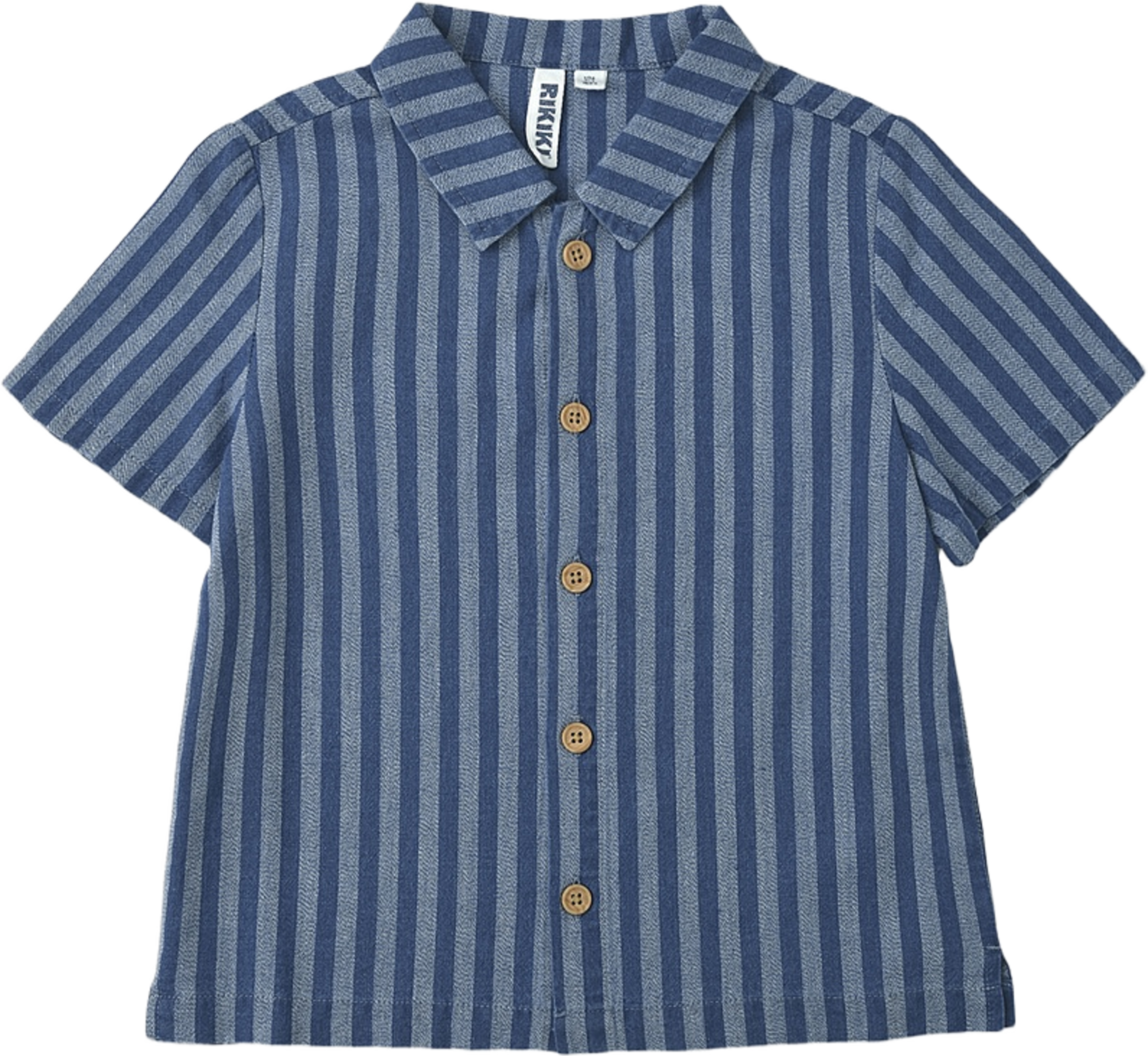 Skjorta i chambray BEN, från RIKIKI, i färgen Stripe. Klicka för att öppna bilden i stort format