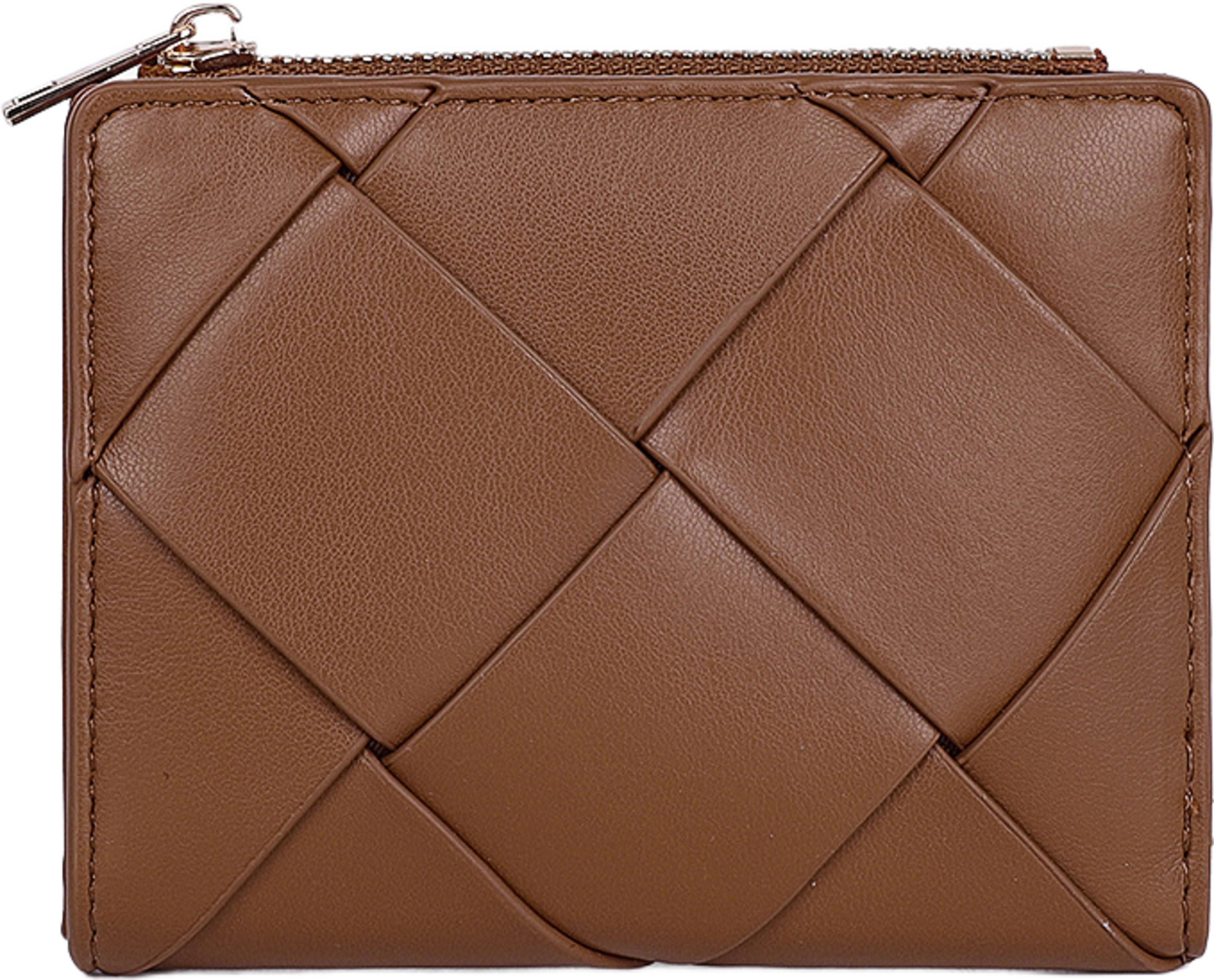 Flätad plånbok JENNIFER, från Å WOMAN, i färgen Camel. Klicka för att öppna bilden i stort format