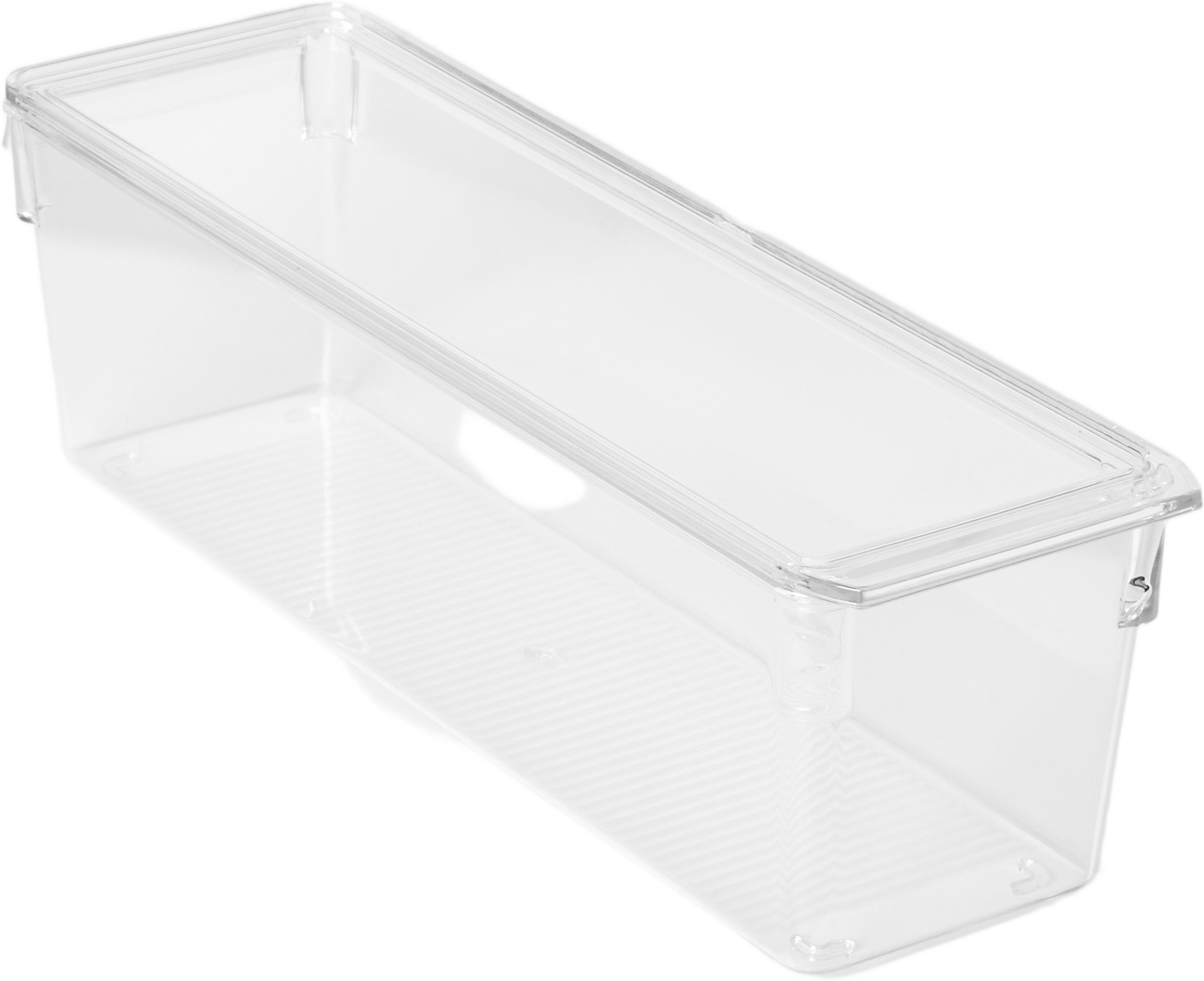 Kylskåpsförvaring med lock hög 36x10,5 cm, från Åhléns Home, i färgen Clear. Klicka för att öppna bilden i stort format