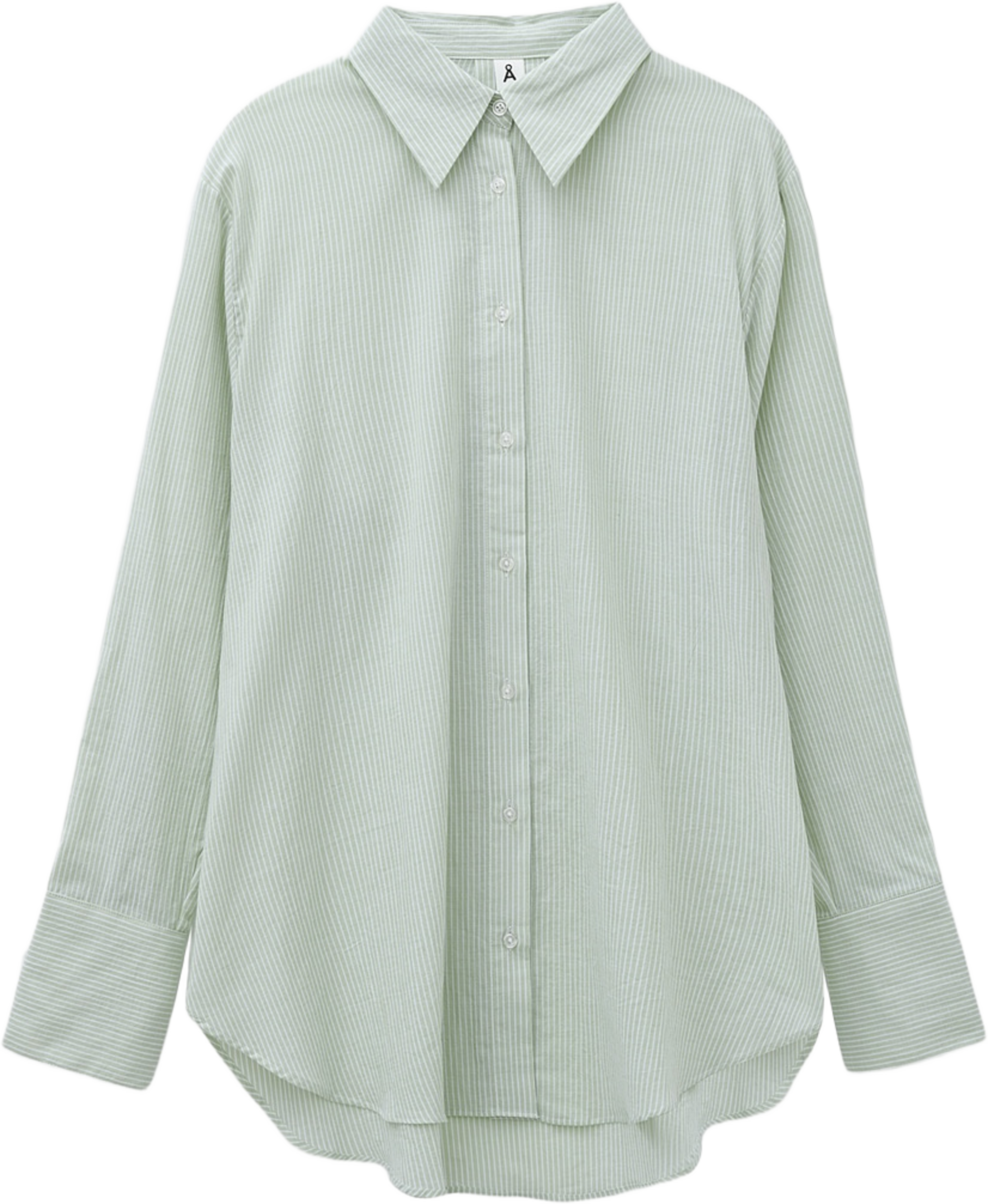 Skjorta LOLA, från Å WOMAN, i färgen Light Green. Klicka för att öppna bilden i stort format