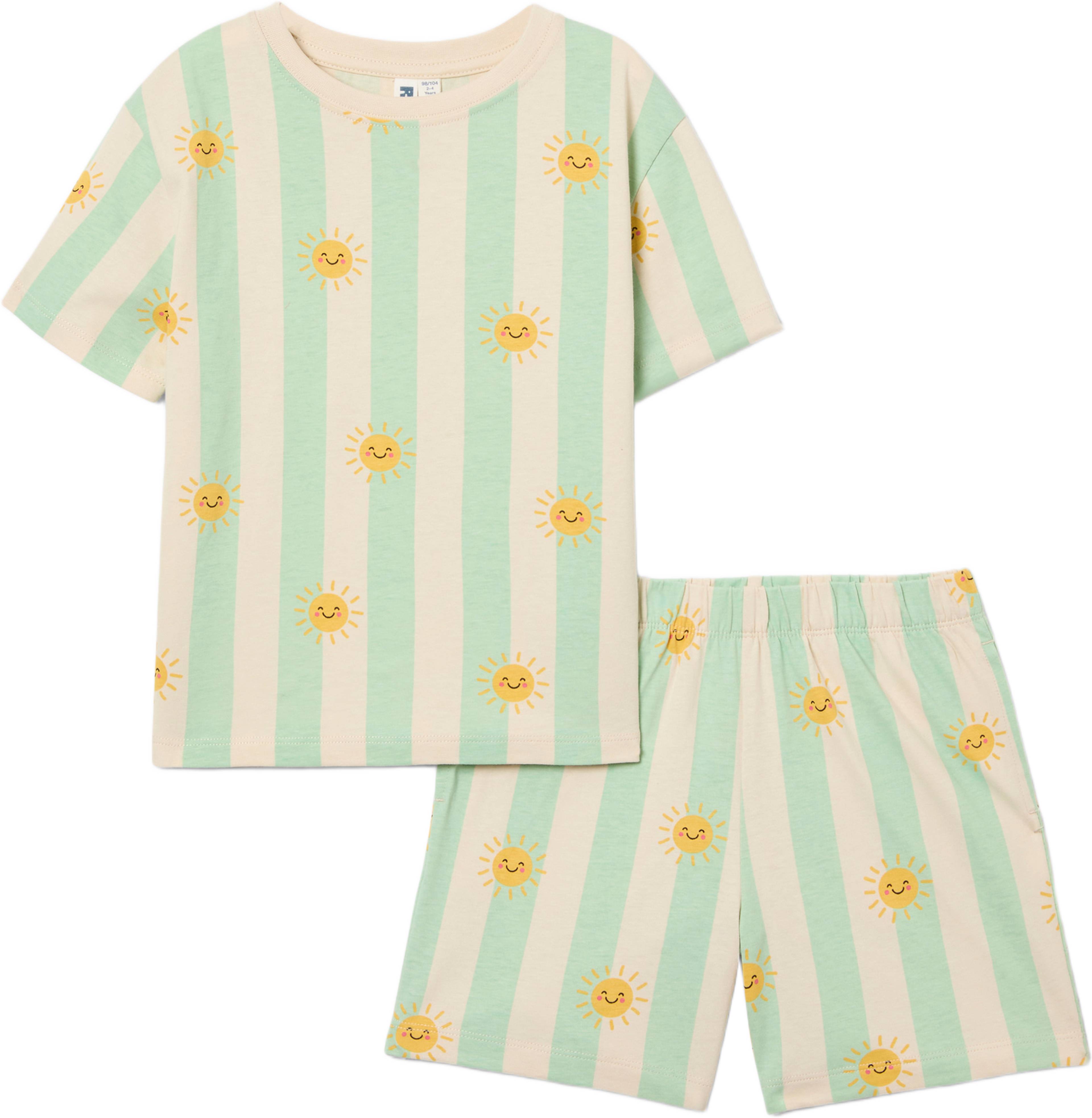 Tvådelat set BOBO, från RIKIKI, i färgen Sun. Klicka för att öppna bilden i stort format